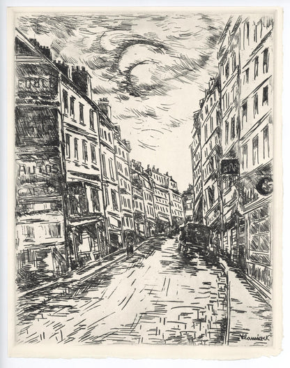 Maurice De Vlaminck, Rue De La Glacire, A La Gloire Paris, Etching