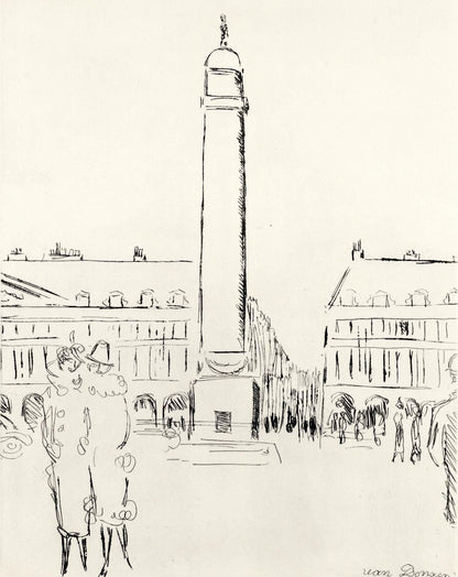 Kees Van Dongen, Place Vendme, A La Gloire Paris, Etching