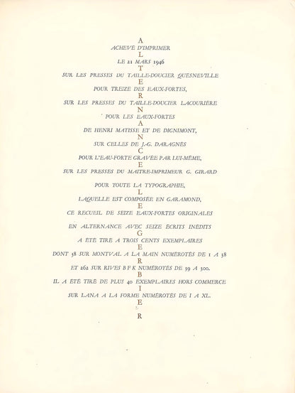 Jacques Villon, Composition, Alternance, Etching