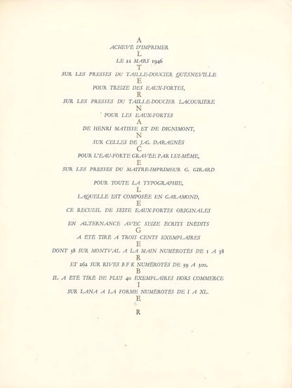 Jacques Villon, Composition, Alternance, Etching