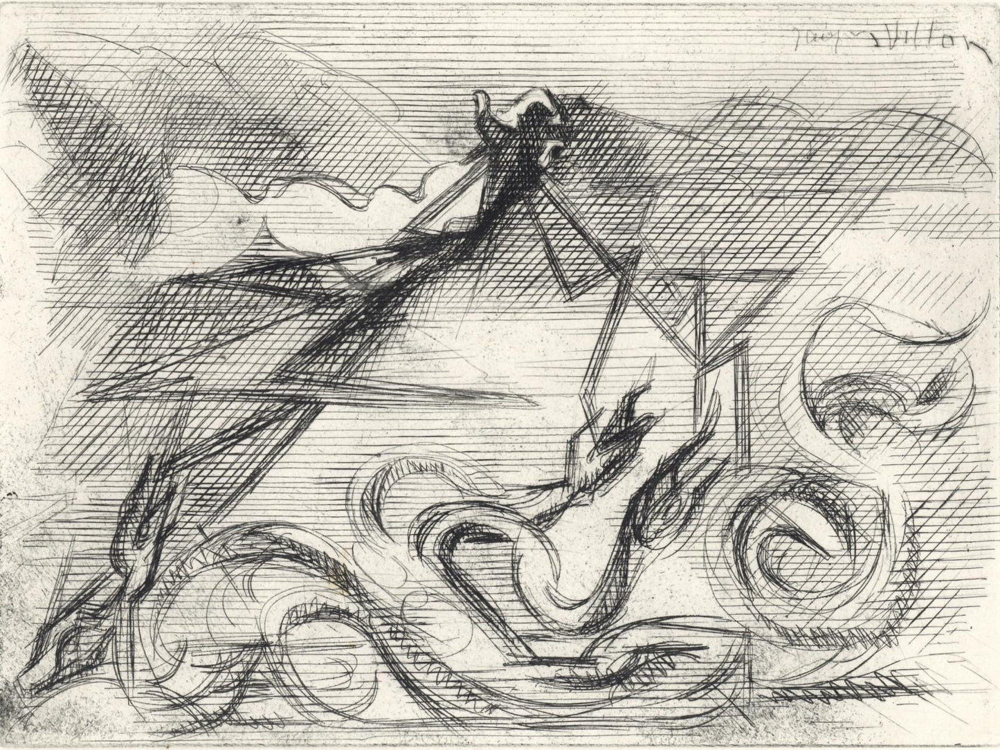 Jacques Villon, Composition, Alternance, Etching