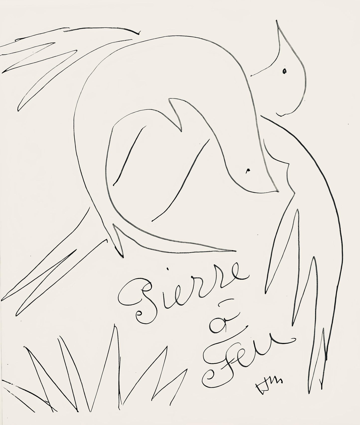 Henri Matisse, Composition (Duthuit No. 17), Pierre Feu, Les Miroirs Profonds, Lithograph