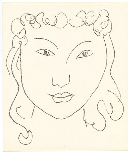 Henri Matisse, Composition (Duthuit No. 17), Pierre Feu, Les Miroirs Profonds, Lithograph