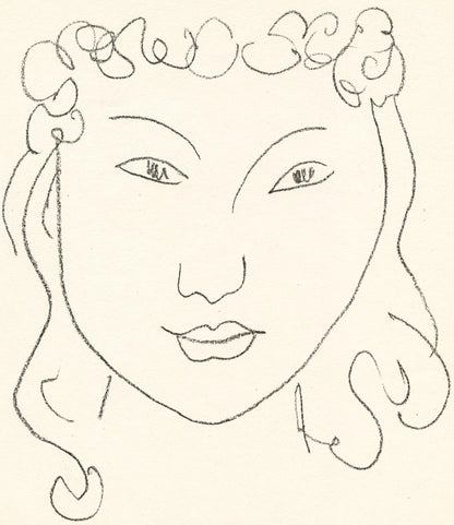Henri Matisse, Composition (Duthuit No. 17), Pierre Feu, Les Miroirs Profonds, Lithograph