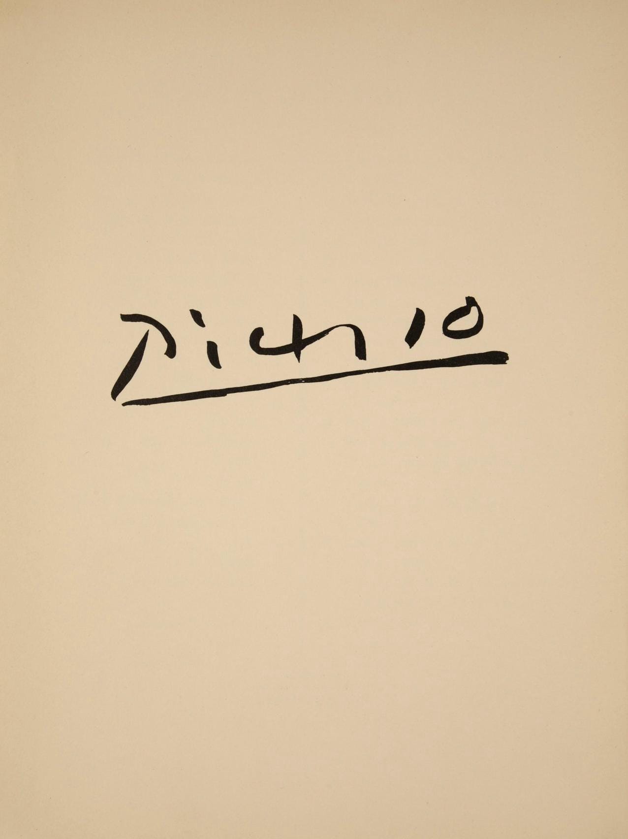 Pablo Picasso, Profil De Vieille Femme, Trait Et Lavis (Cramer No. 84), 40 Dessins De Picasso En