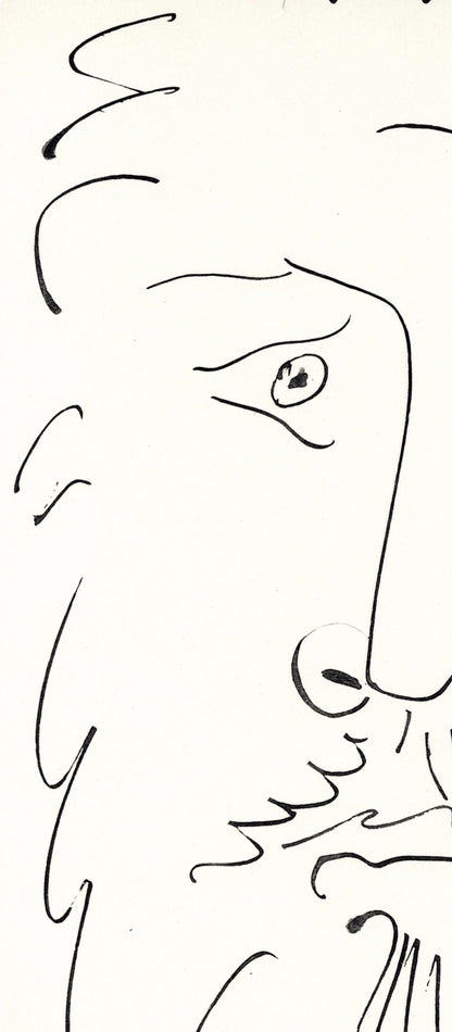 Pablo Picasso, Visage D'Homme Barbu, De Face (Cramer No. 84), 40 Dessins De Picasso En Marge Du
