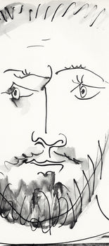 Pablo Picasso, Visage D'Homme, Profil Droit (Cramer No. 84), 40 Dessins De Picasso En Marge Du