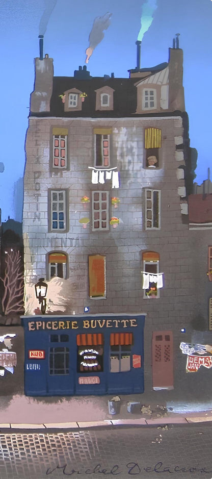 Michel Delacroix, Tour Eiffel Le Soir, Lithograph