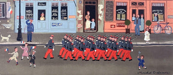 Michel Delacroix, Le Dfil Du 14 Juillet, Lithograph