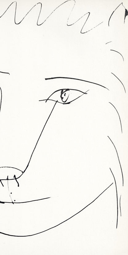 Pablo Picasso, Tte De Lion (Cramer No. 84), 40 Dessins De Picasso En Marge Du Buffon, Lithograph