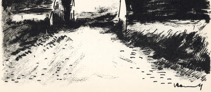 Maurice De Vlaminck, Maisons Dans La Beauce, Lithograph
