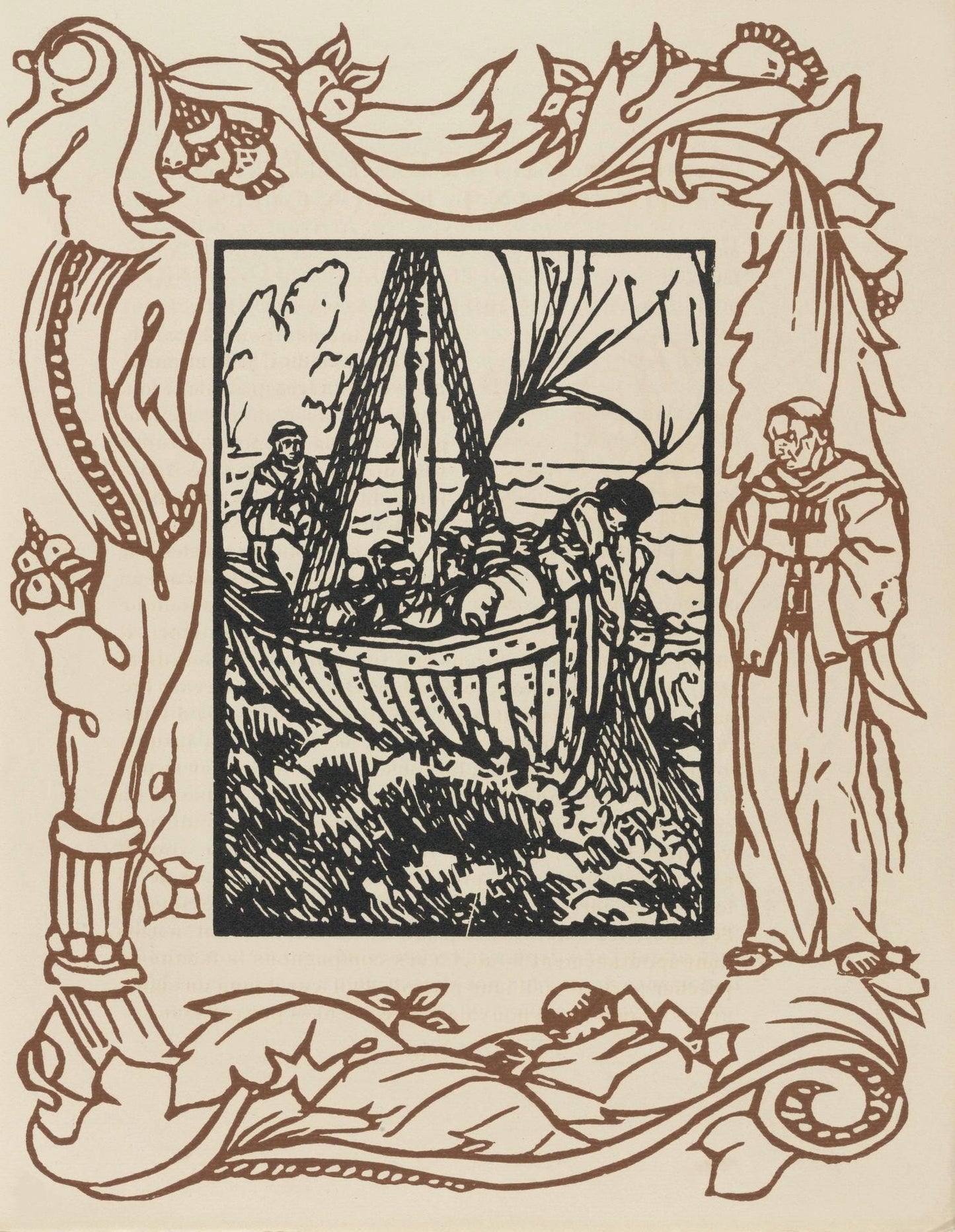 Mile Bernard, Composition (Morane, No. 100), Les Petites Fleurs De St. Franoise, Woodcut
