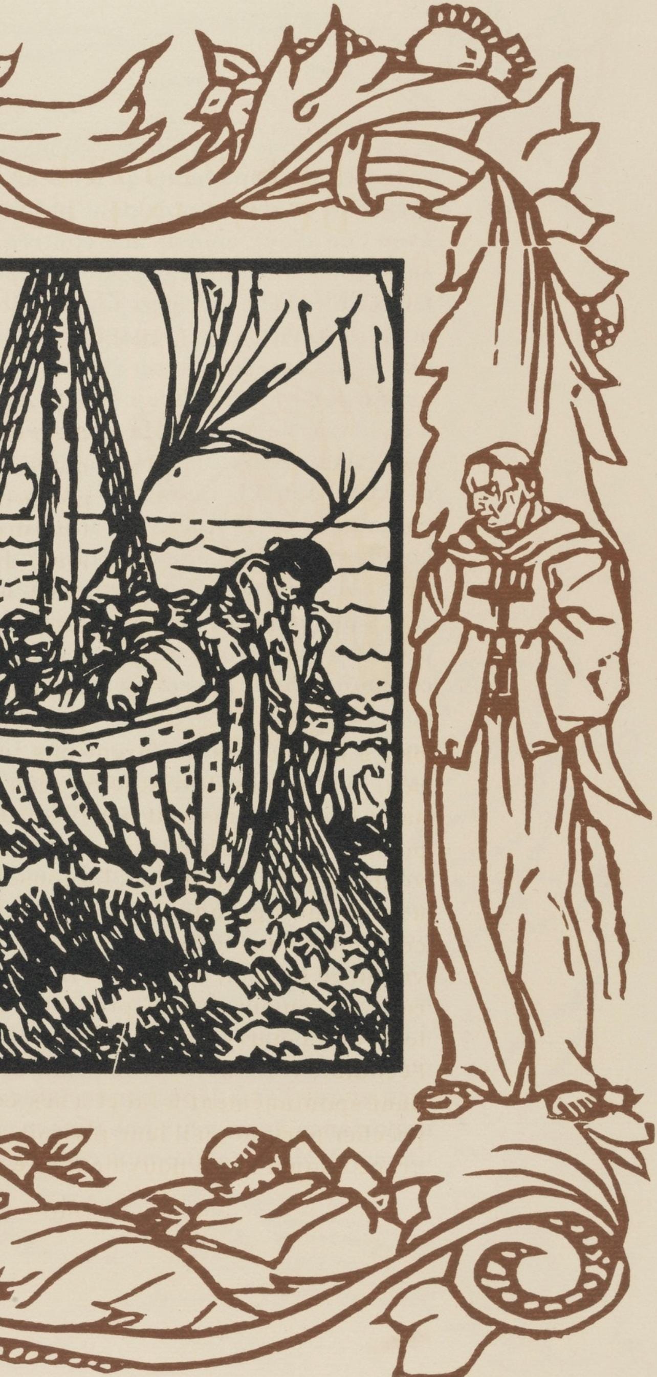 Mile Bernard, Composition (Morane, No. 100), Les Petites Fleurs De St. Franoise, Woodcut