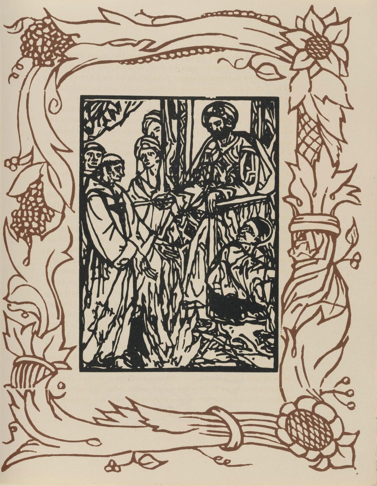Mile Bernard, Composition (Morane, No. 100), Les Petites Fleurs De St. Franoise, Woodcut