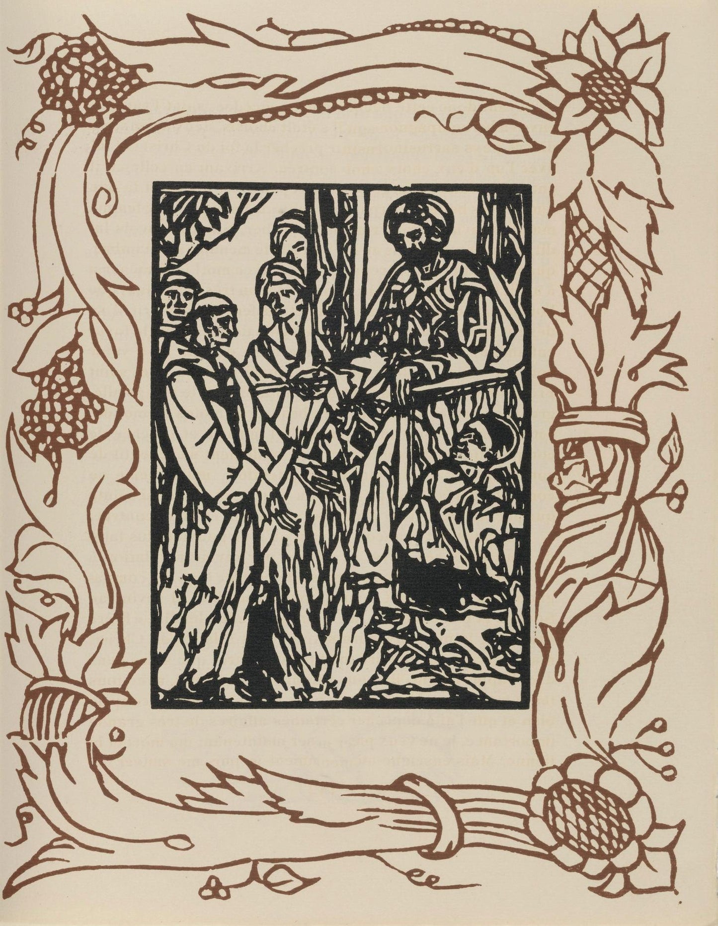Mile Bernard, Composition (Morane, No. 100), Les Petites Fleurs De St. Franoise, Woodcut