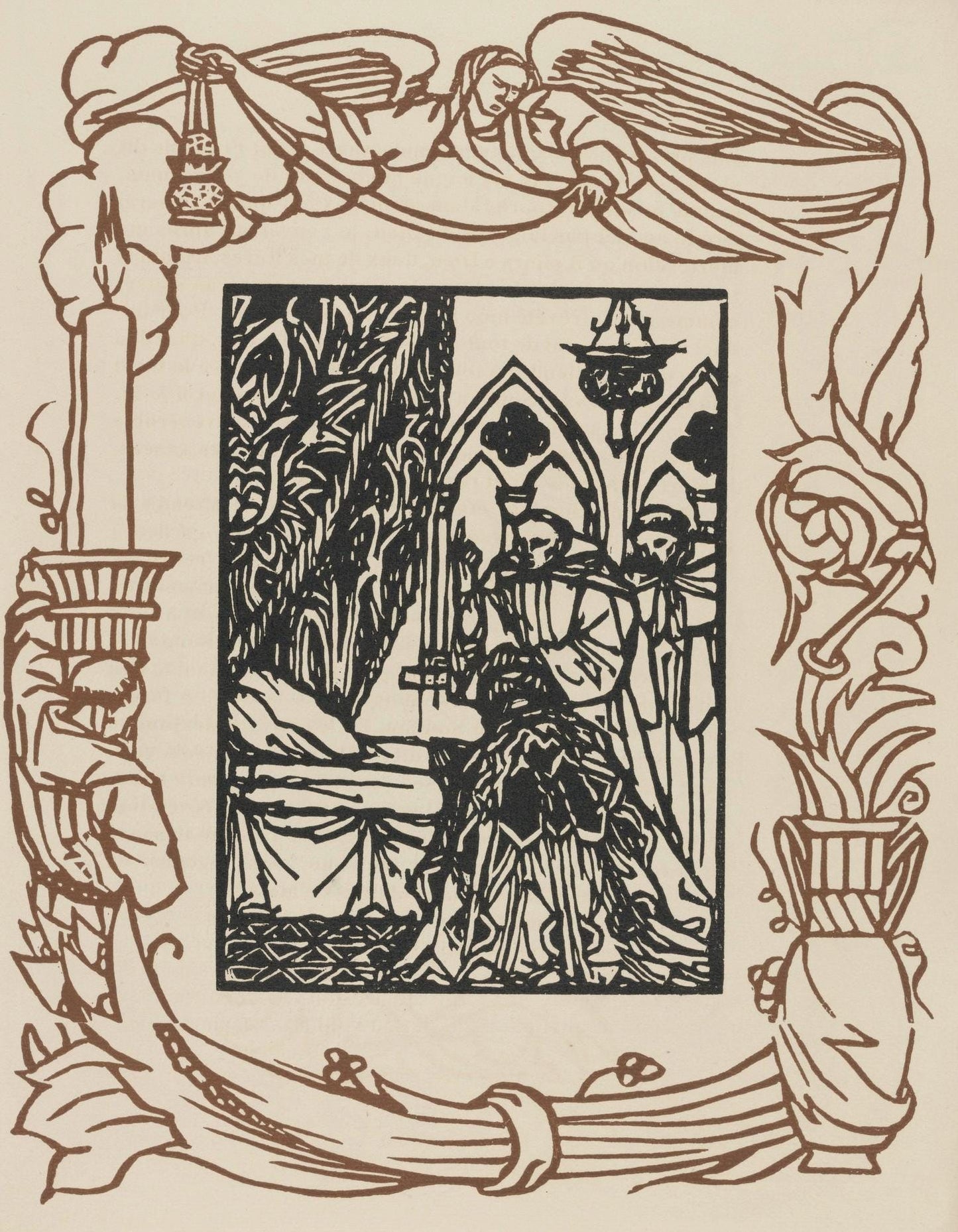 Mile Bernard, Composition (Morane, No. 100), Les Petites Fleurs De St. Franoise, Woodcut