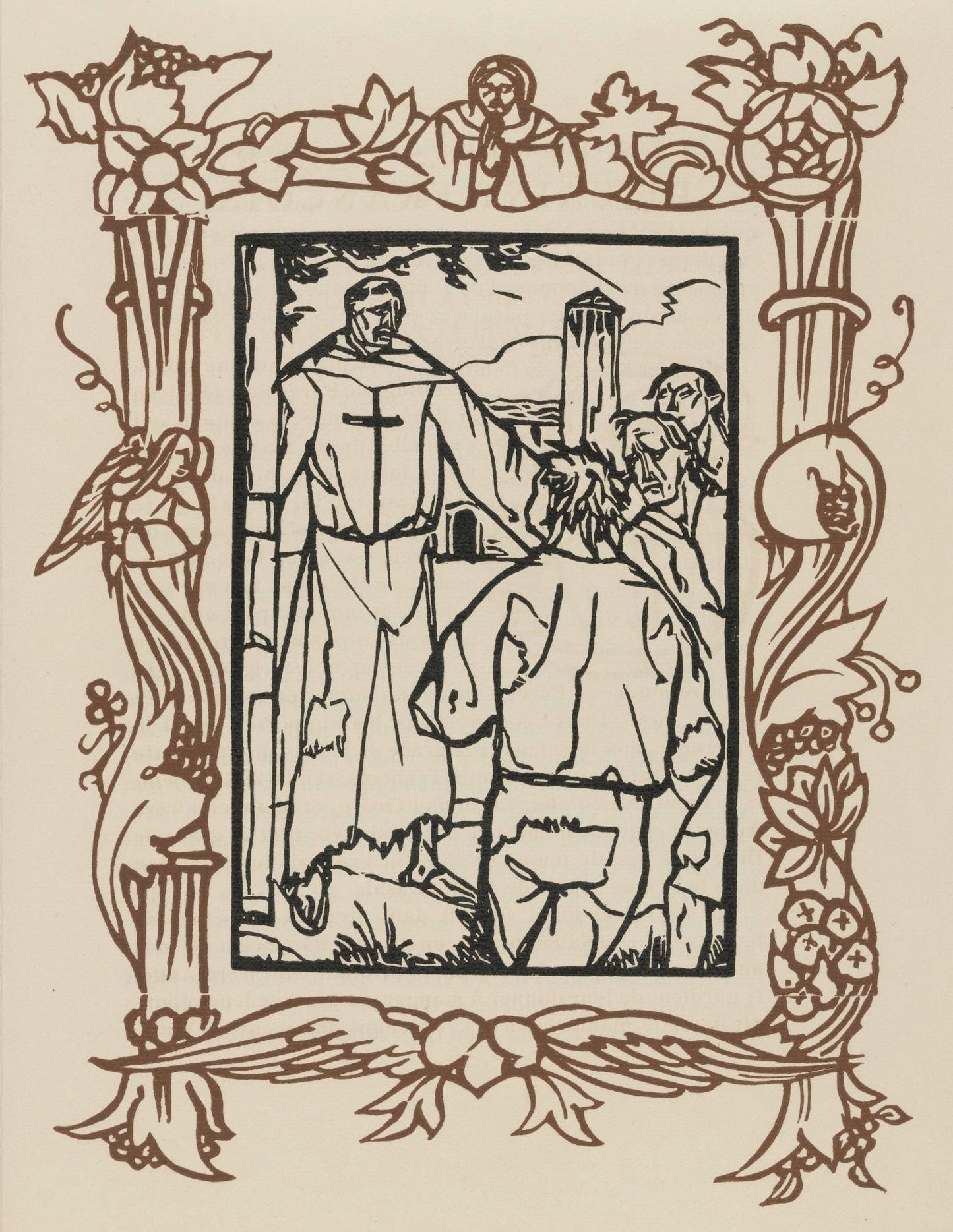 Mile Bernard, Composition (Morane, No. 100), Les Petites Fleurs De St. Franoise, Woodcut