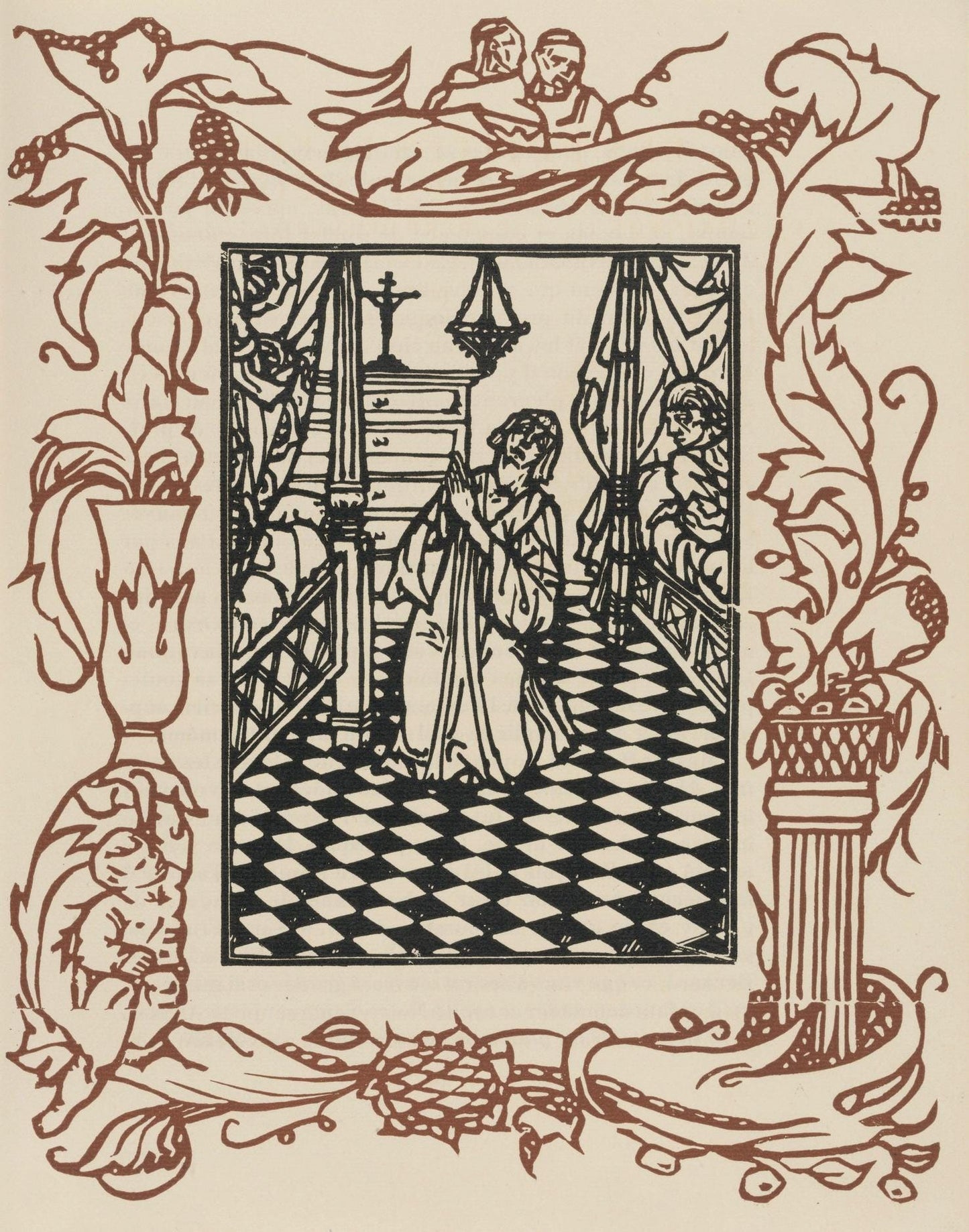 Mile Bernard, Composition (Morane, No. 100), Les Petites Fleurs De St. Franoise, Woodcut