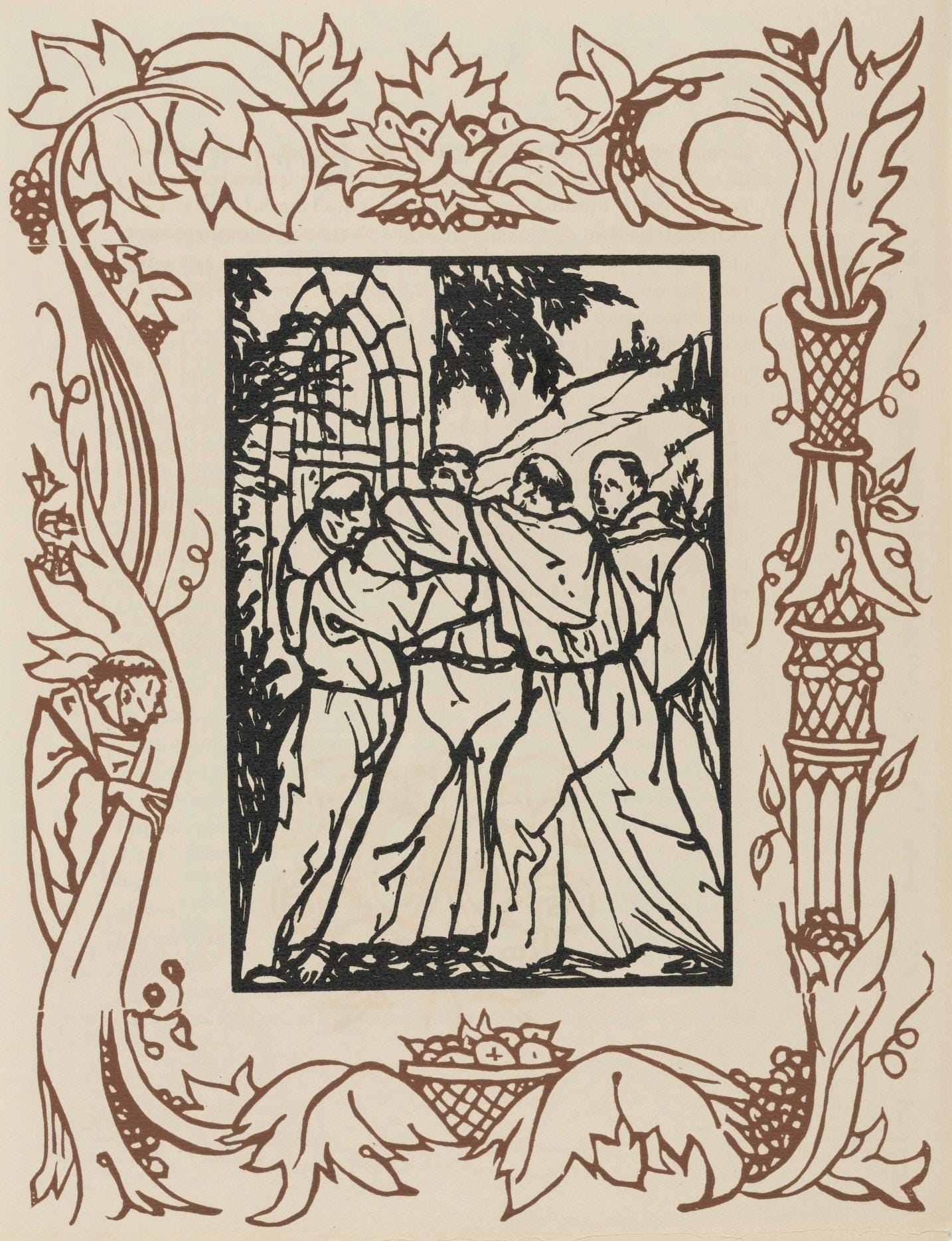 Mile Bernard, Composition (Morane, No. 100), Les Petites Fleurs De St. Franoise, Woodcut