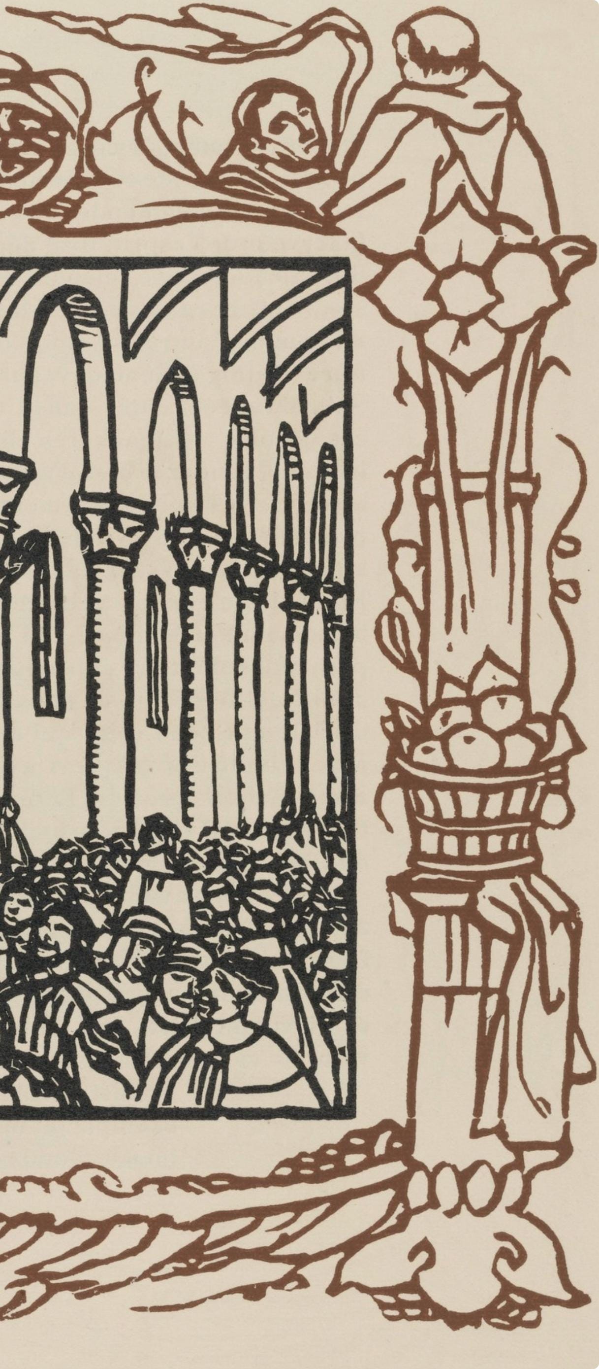 Mile Bernard, Composition (Morane, No. 100), Les Petites Fleurs De St. Franoise, Woodcut