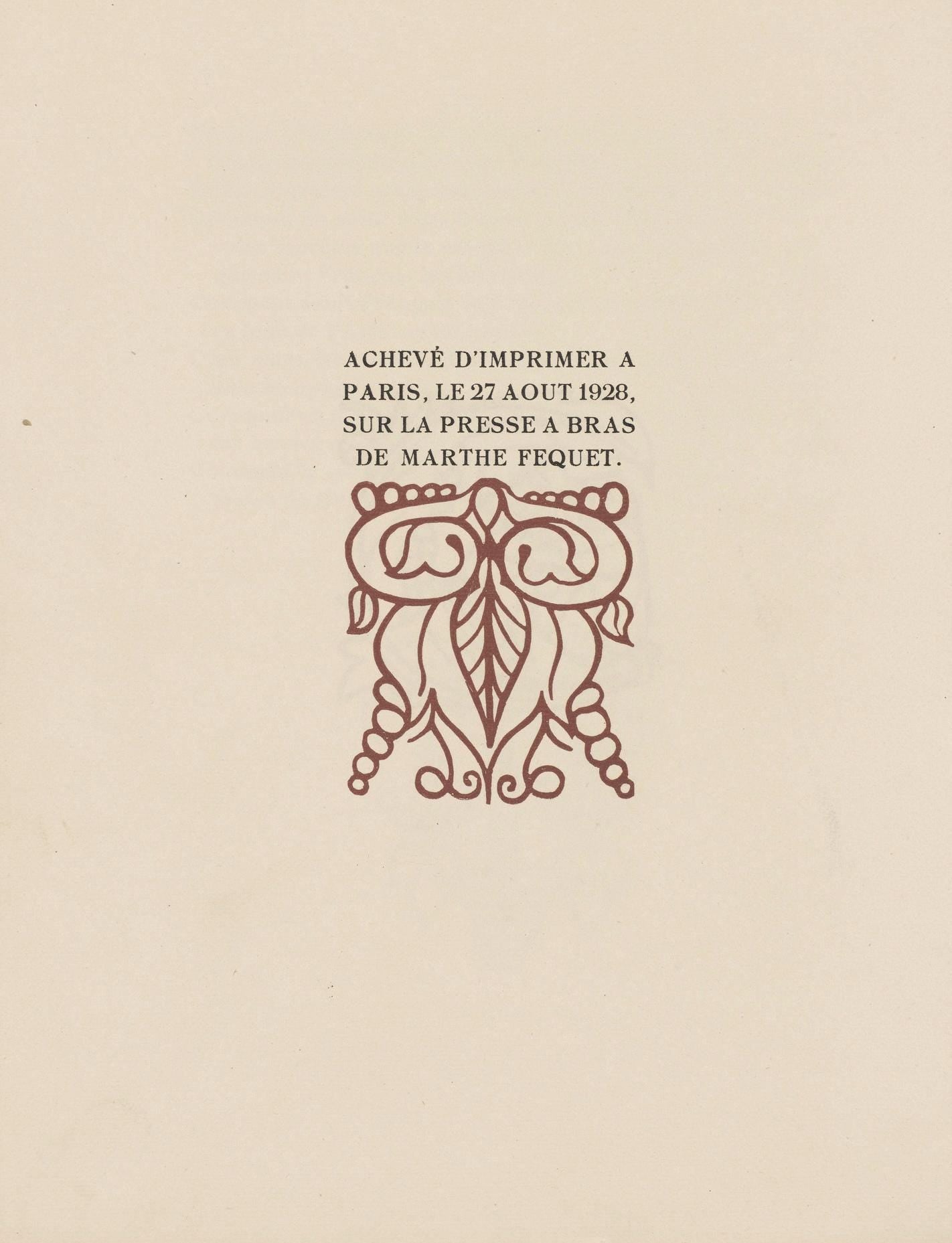 Mile Bernard, Composition (Morane, No. 100), Les Petites Fleurs De St. Franoise, Woodcut