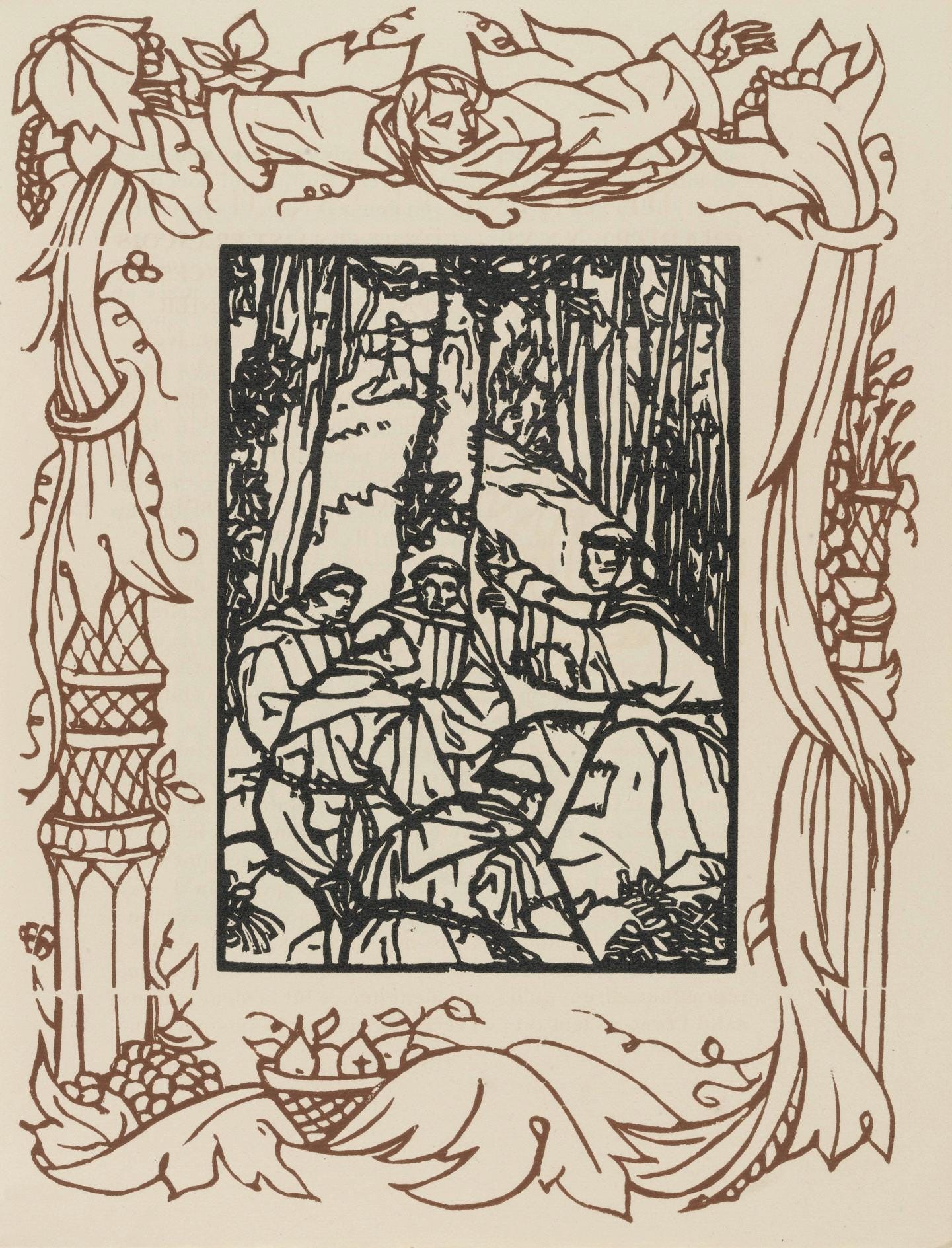 Mile Bernard, Composition (Morane, No. 100), Les Petites Fleurs De St. Franoise, Woodcut