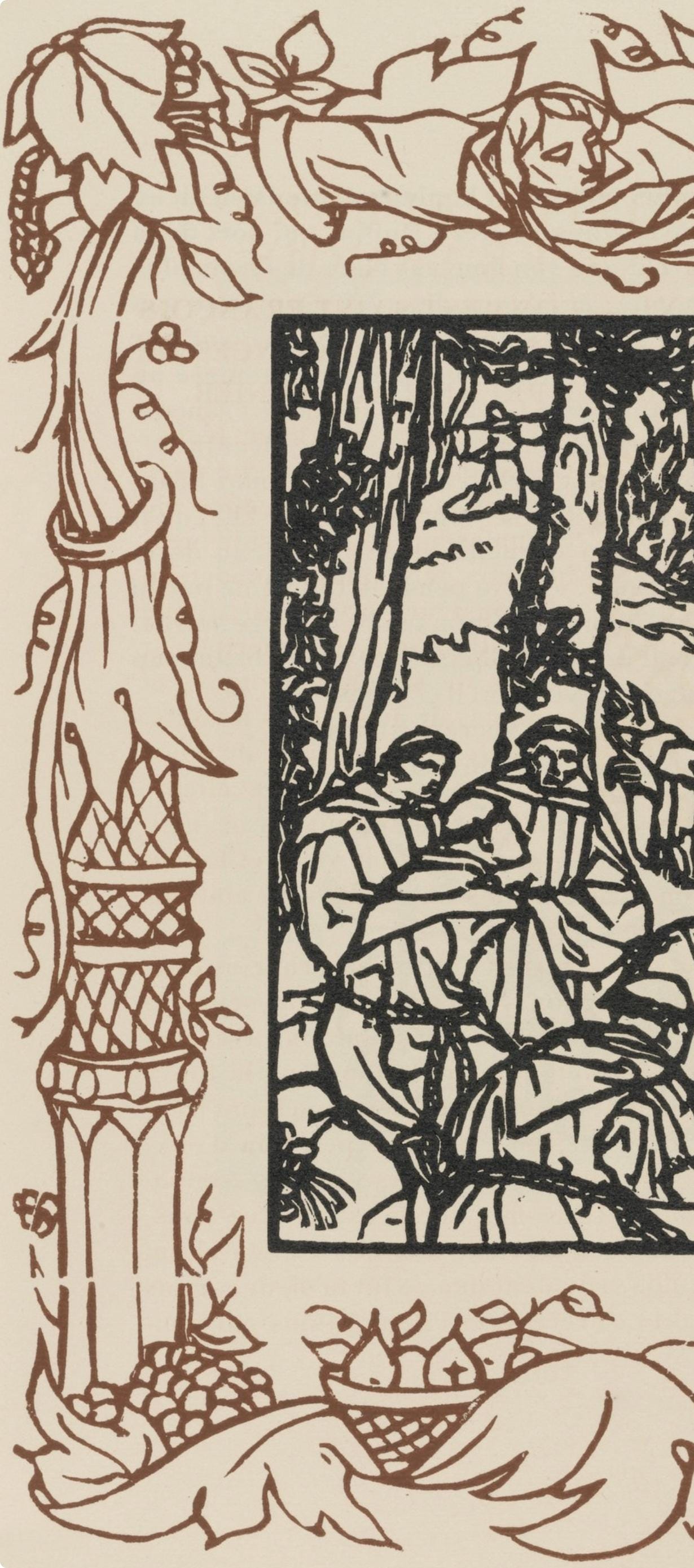 Mile Bernard, Composition (Morane, No. 100), Les Petites Fleurs De St. Franoise, Woodcut