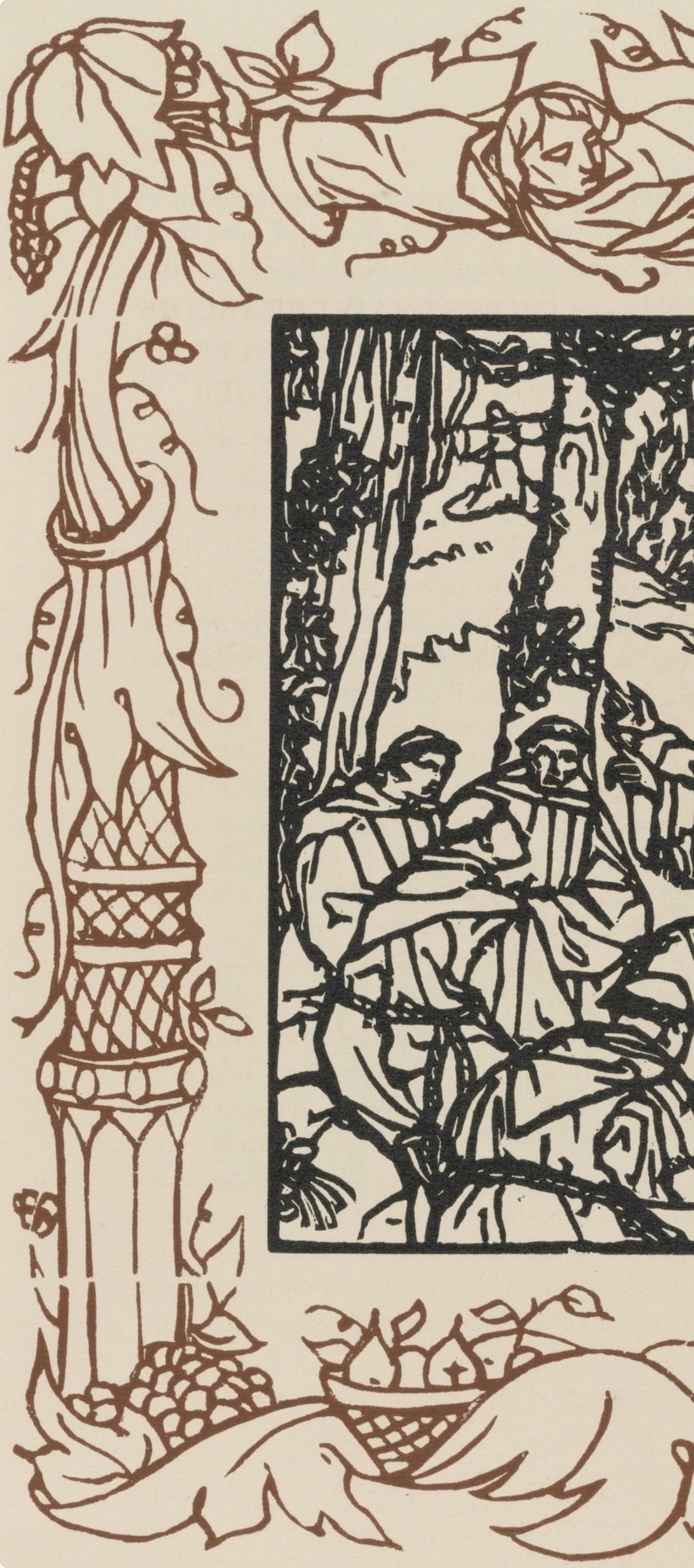 Mile Bernard, Composition (Morane, No. 100), Les Petites Fleurs De St. Franoise, Woodcut