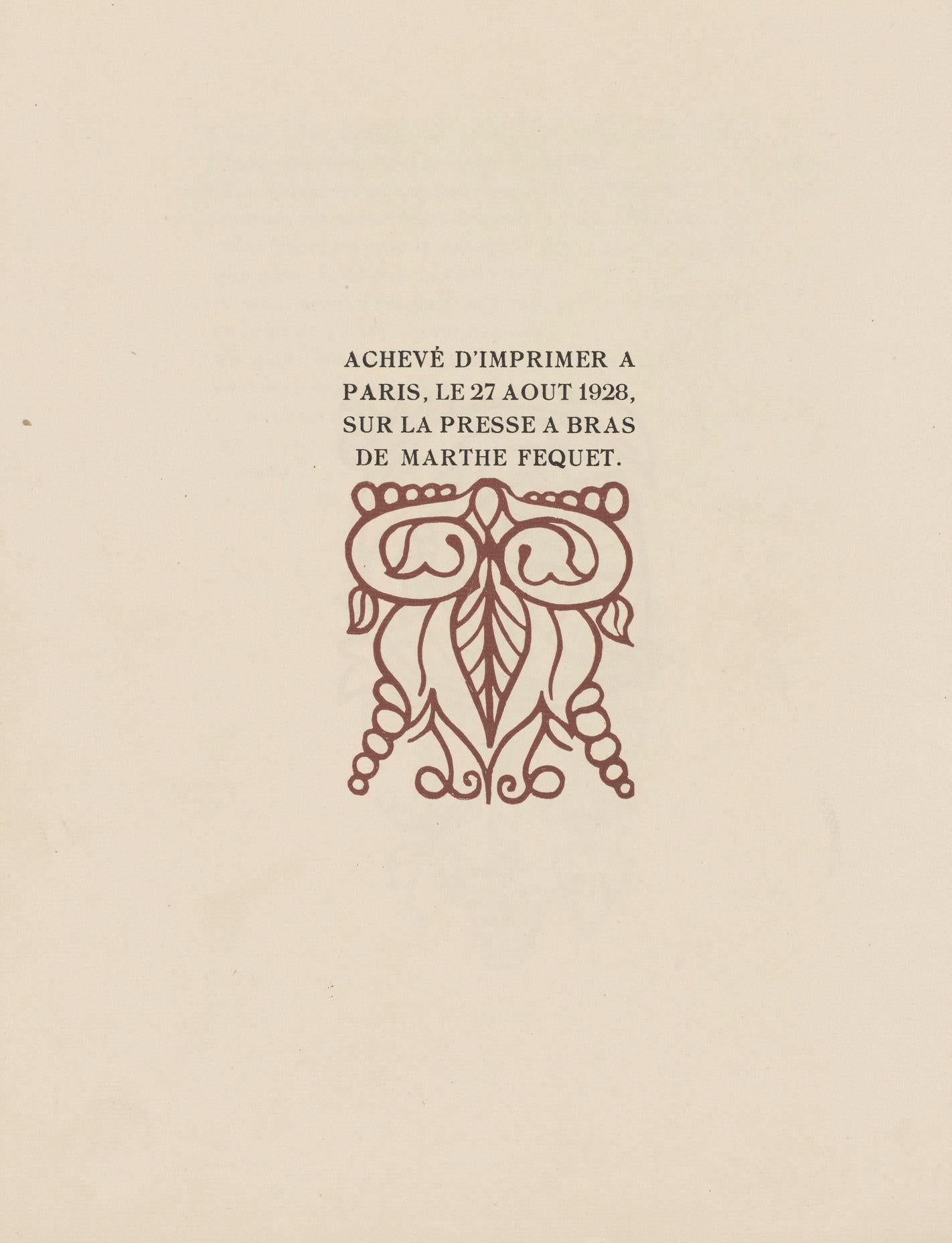 Mile Bernard, Composition (Morane, No. 100), Les Petites Fleurs De St. Franoise, Woodcut