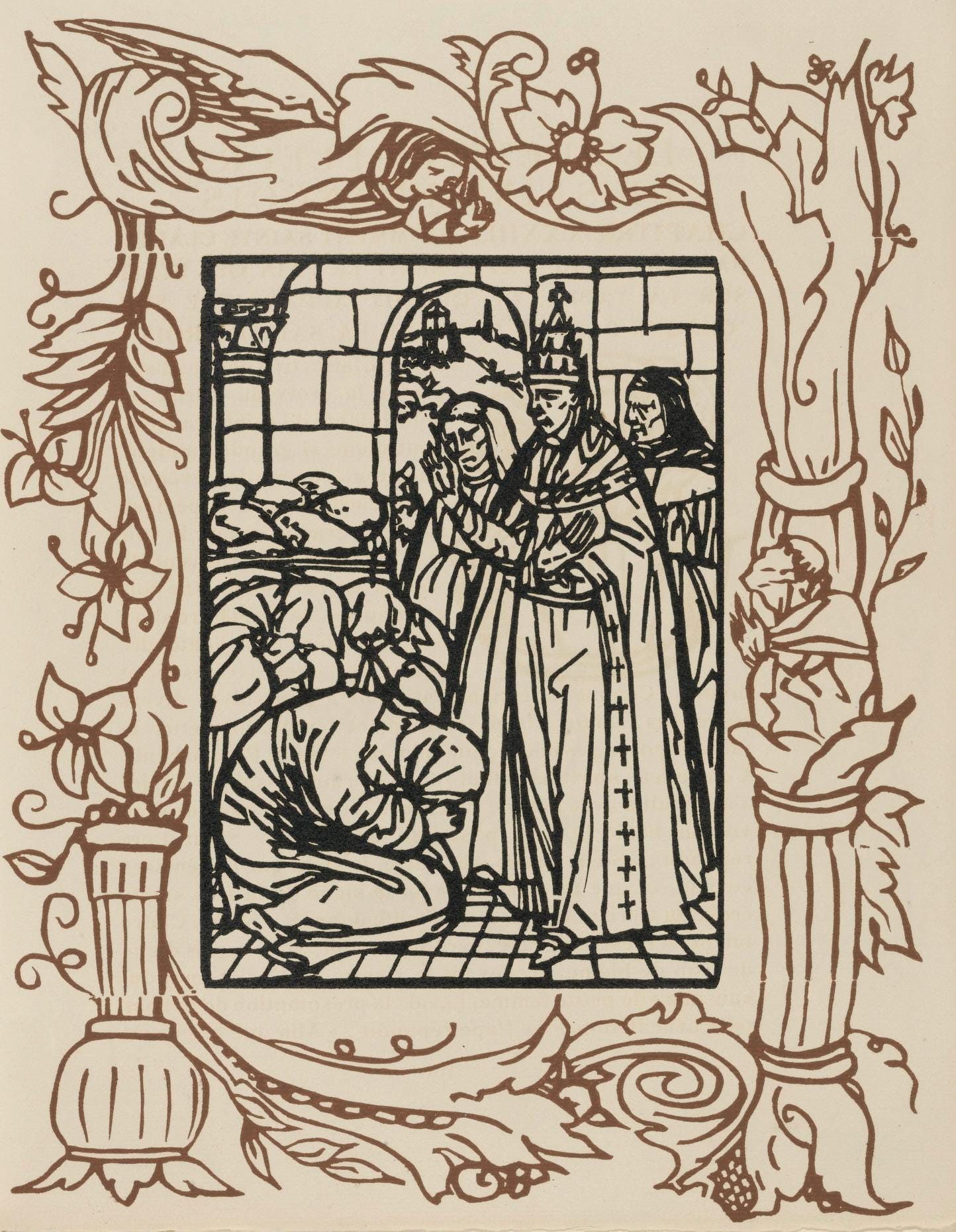 Mile Bernard, Composition (Morane, No. 100), Les Petites Fleurs De St. Franoise, Woodcut