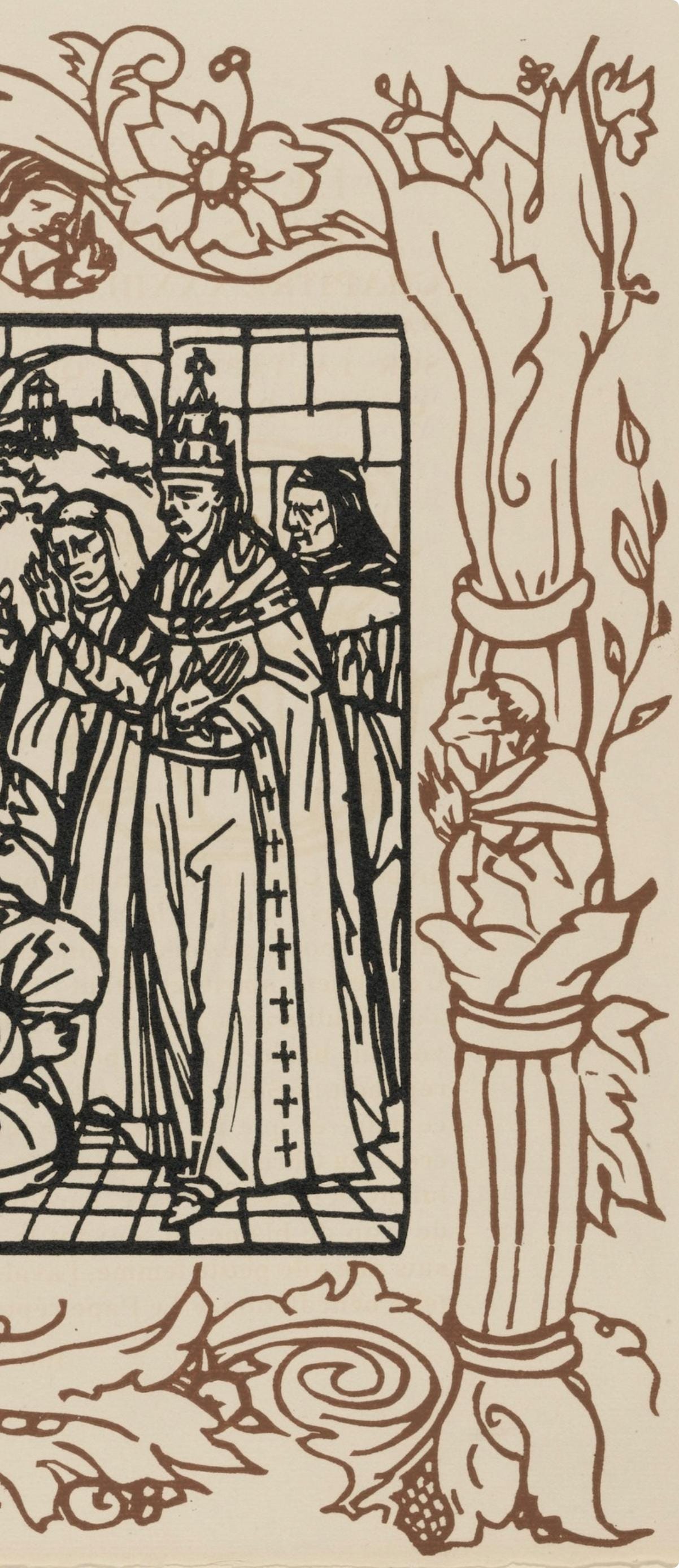 Mile Bernard, Composition (Morane, No. 100), Les Petites Fleurs De St. Franoise, Woodcut