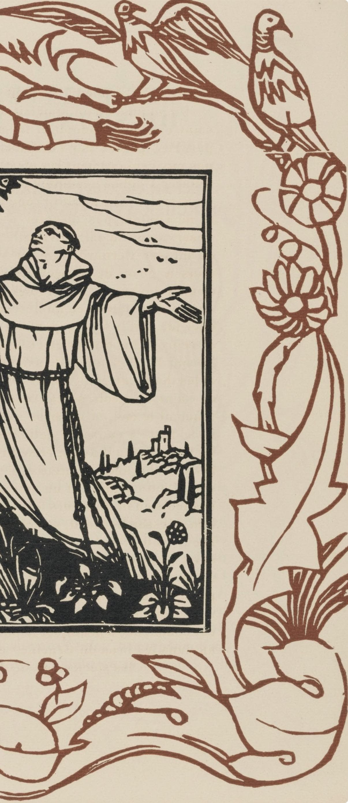 Mile Bernard, Composition (Morane, No. 100), Les Petites Fleurs De St. Franoise, Woodcut