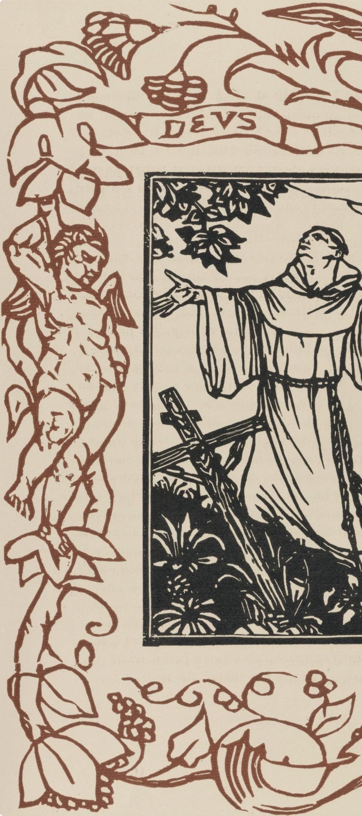 Mile Bernard, Composition (Morane, No. 100), Les Petites Fleurs De St. Franoise, Woodcut