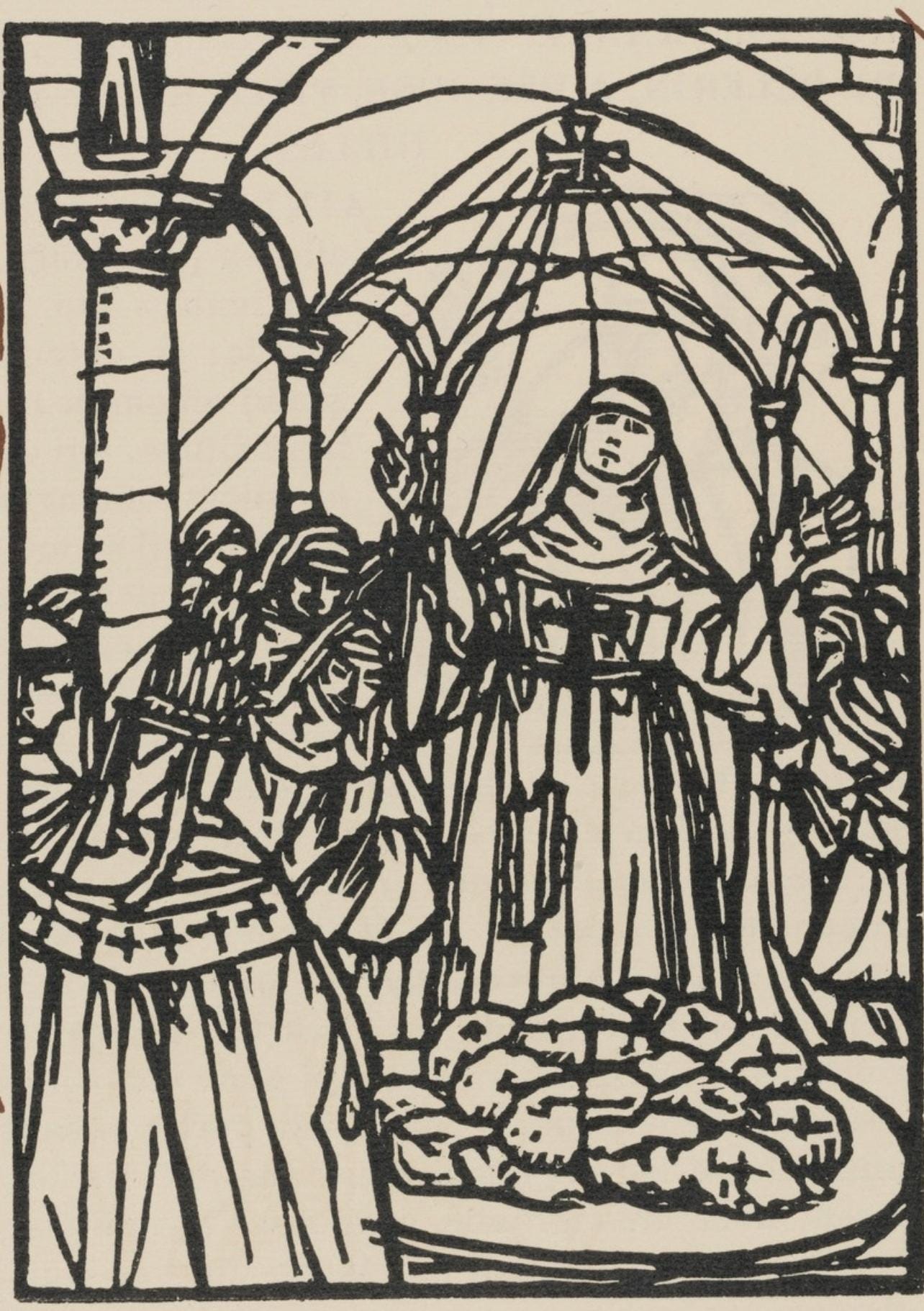 Mile Bernard, Composition (Morane, No. 100), Les Petites Fleurs De St. Franoise, Woodcut
