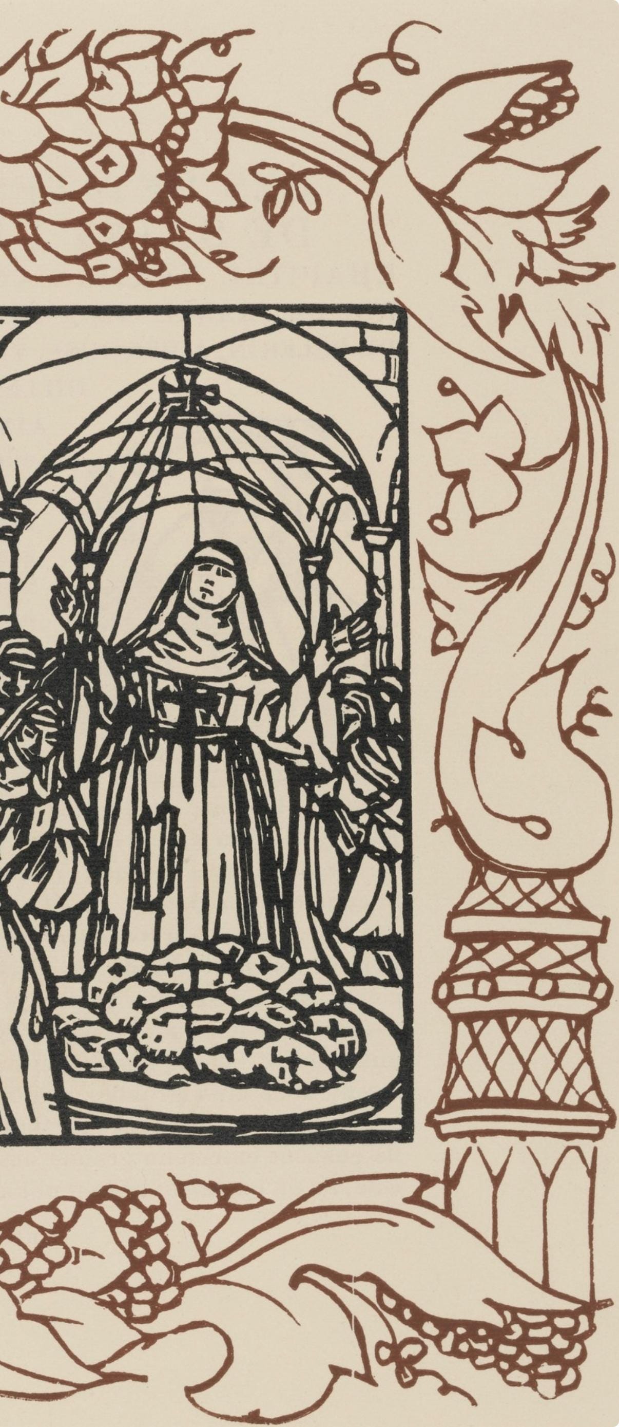 Mile Bernard, Composition (Morane, No. 100), Les Petites Fleurs De St. Franoise, Woodcut