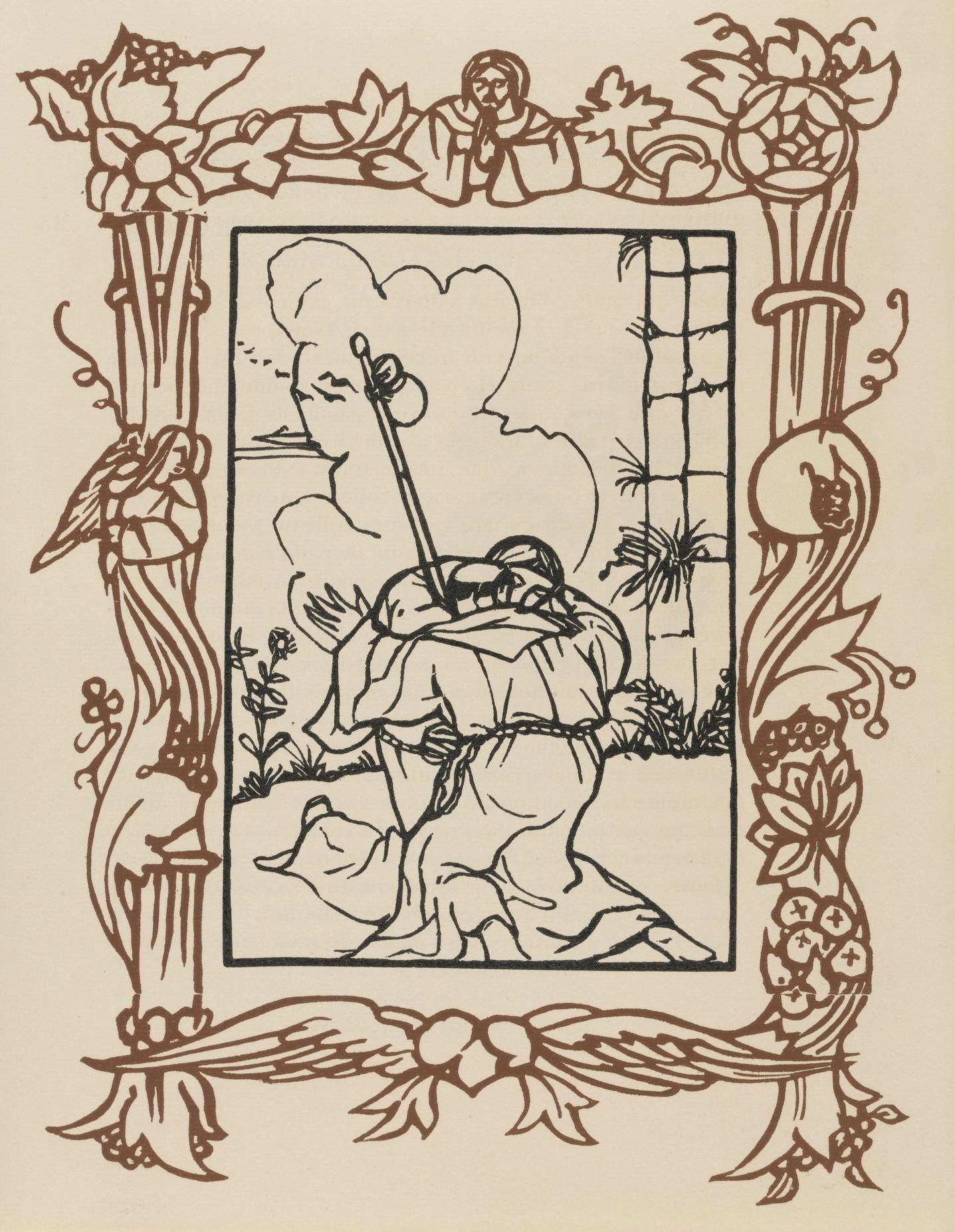 Mile Bernard, Composition (Morane, No. 100), Les Petites Fleurs De St. Franoise, Woodcut