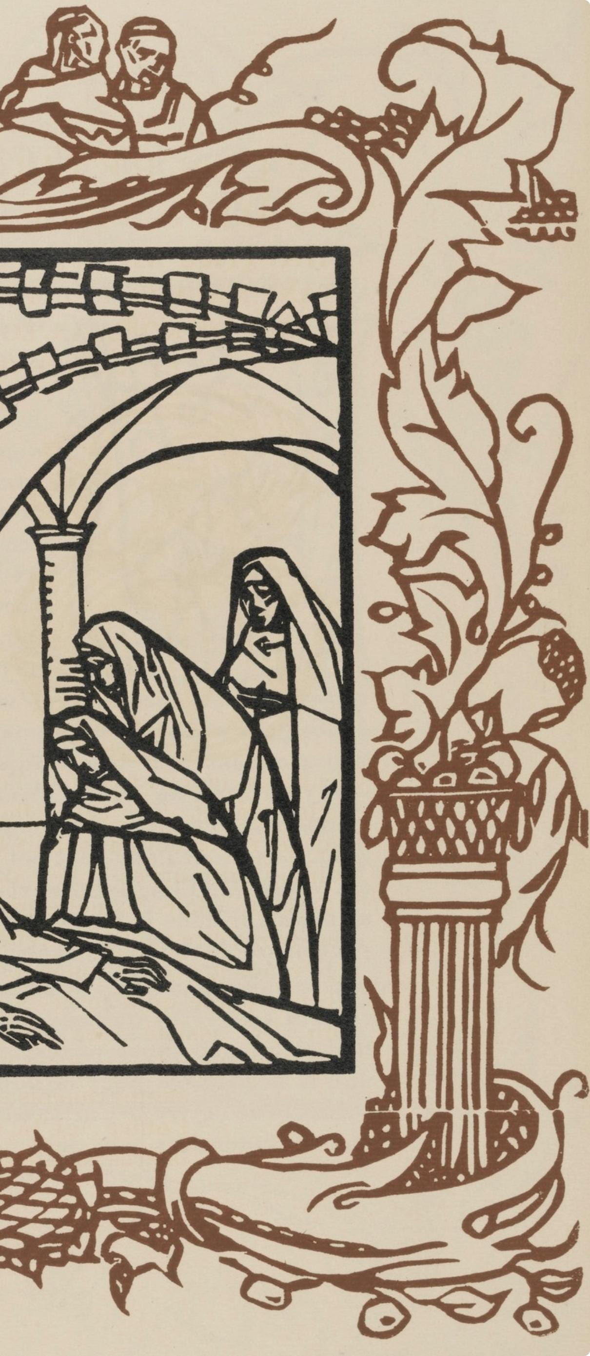 Mile Bernard, Composition (Morane, No. 100), Les Petites Fleurs De St. Franoise, Woodcut