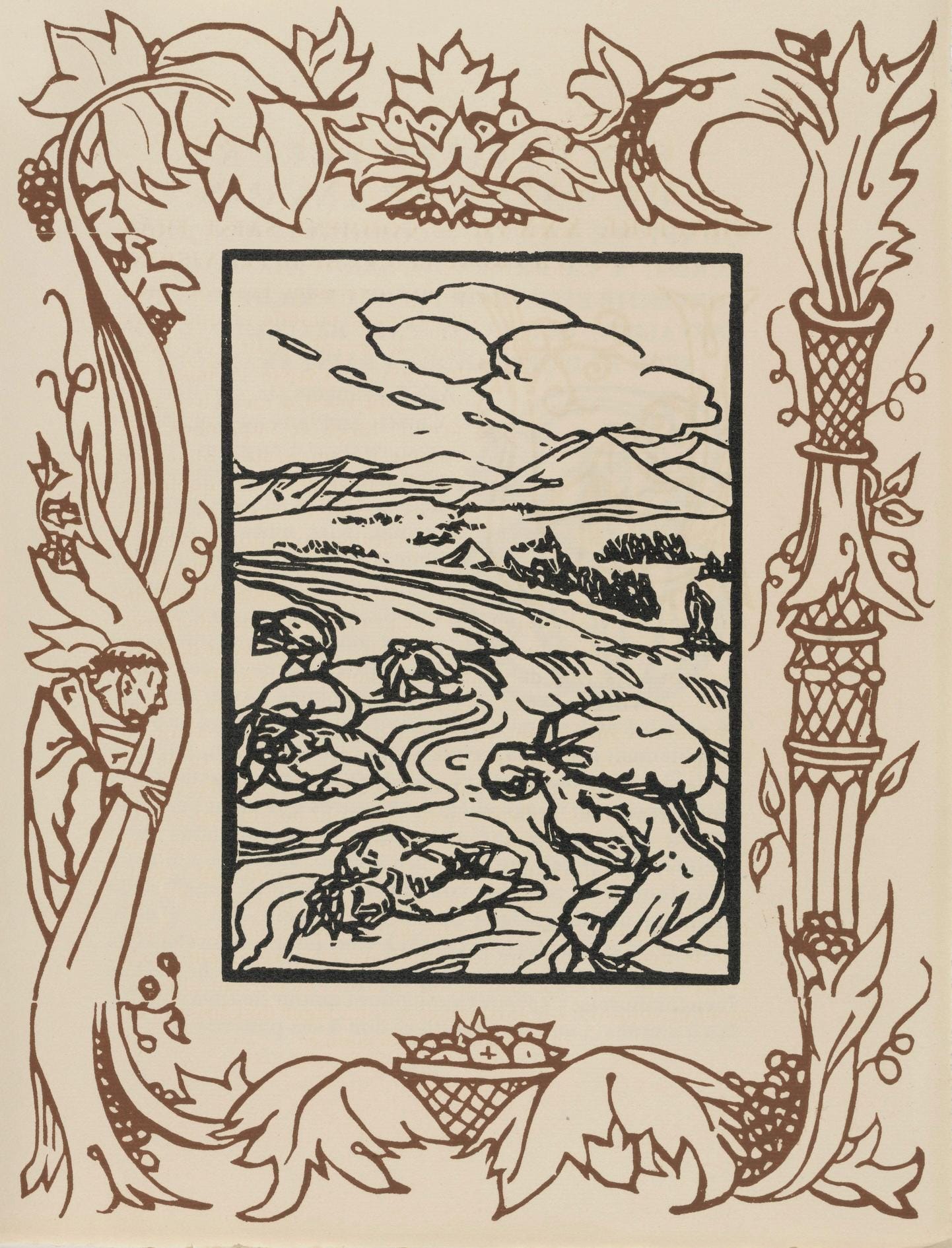 Mile Bernard, Composition (Morane, No. 100), Les Petites Fleurs De St. Franoise, Woodcut