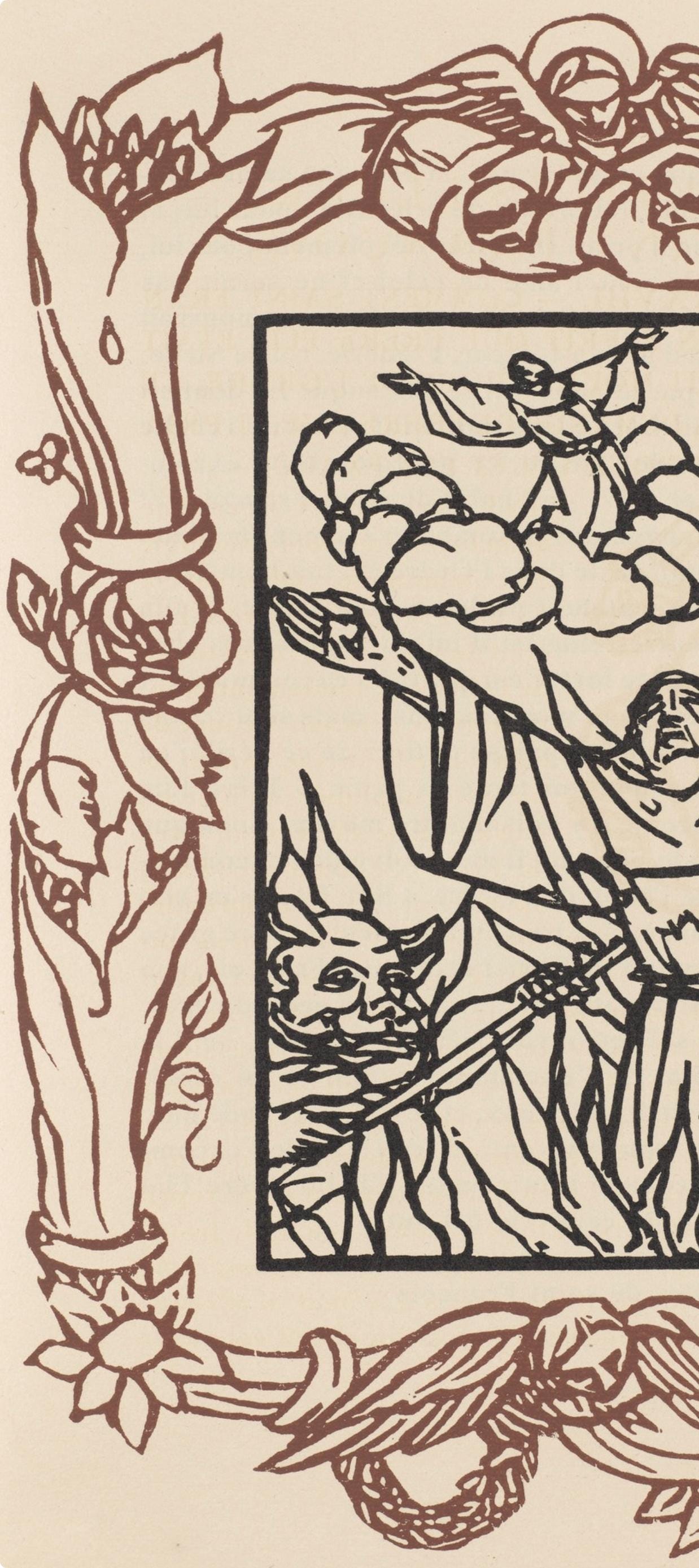 Mile Bernard, Composition (Morane, No. 100), Les Petites Fleurs De St. Franoise, Woodcut