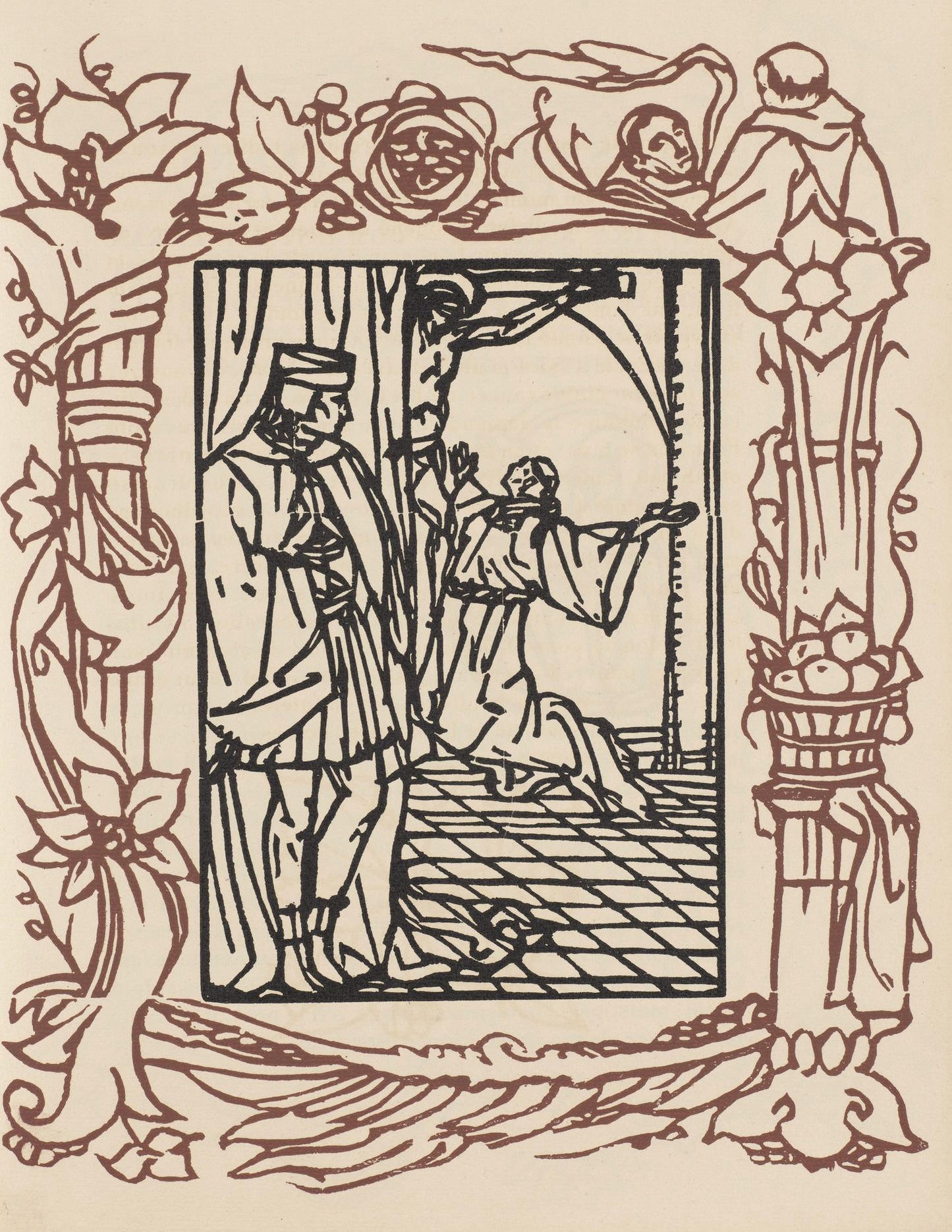 Mile Bernard, Composition (Morane, No. 100), Les Petites Fleurs De St. Franoise, Woodcut