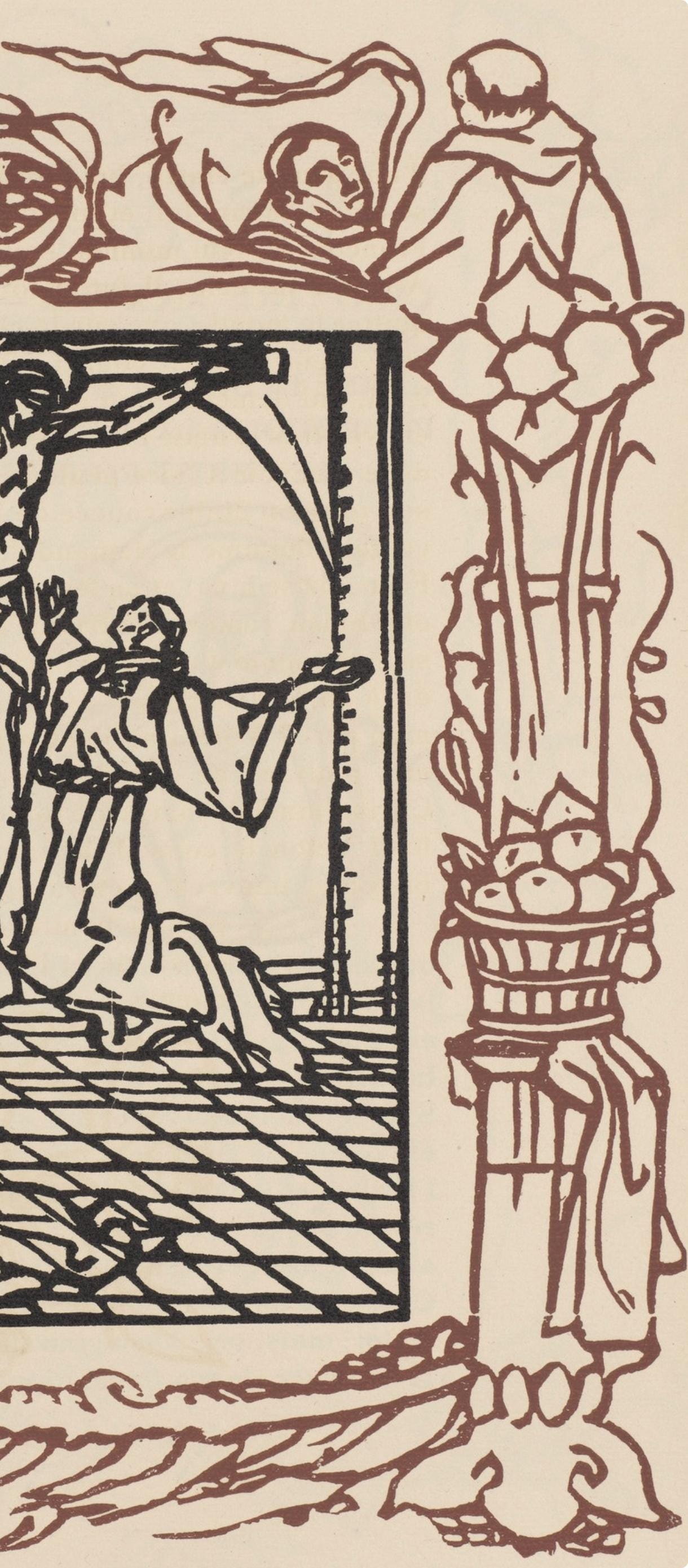 Mile Bernard, Composition (Morane, No. 100), Les Petites Fleurs De St. Franoise, Woodcut