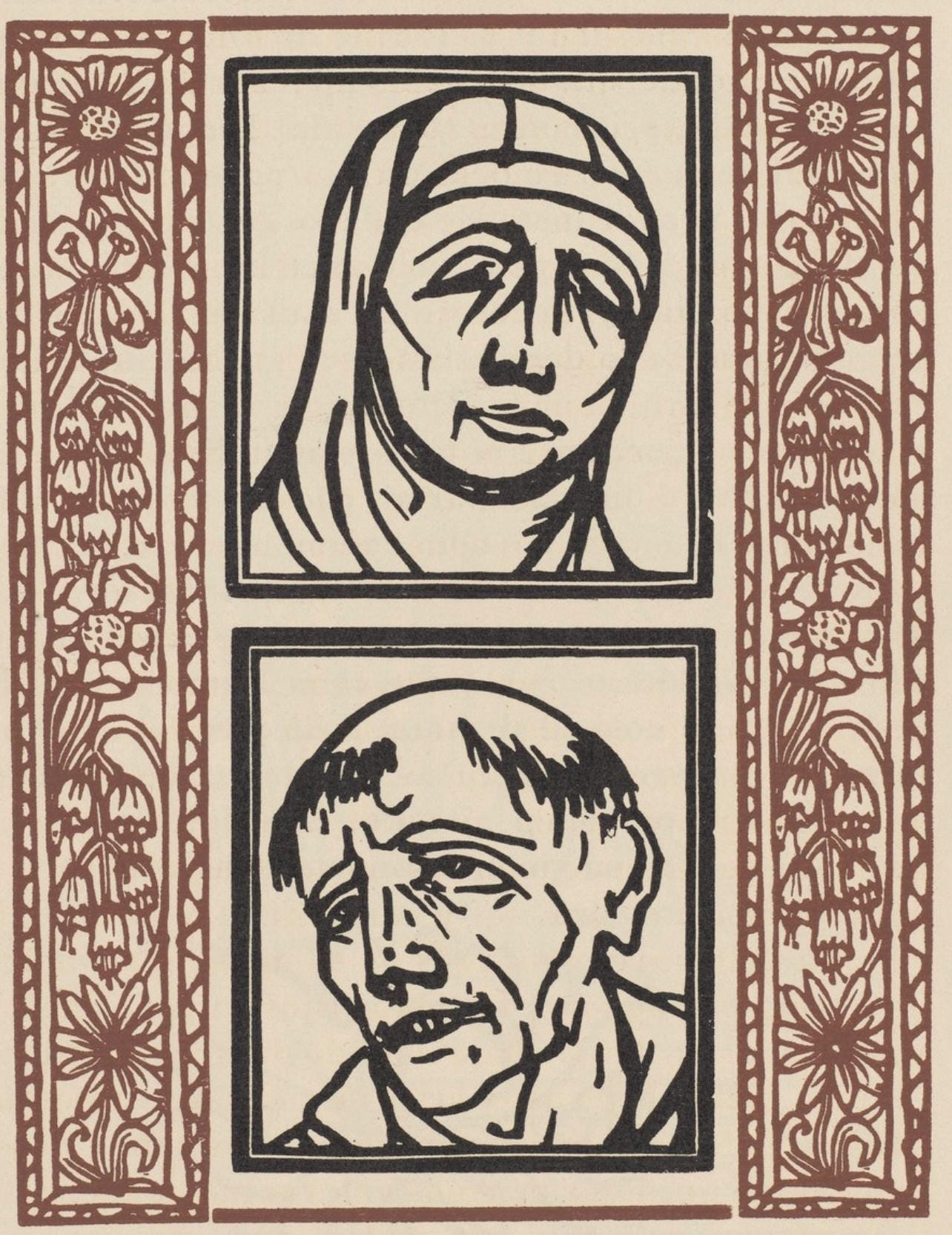 Mile Bernard, Composition (Morane, No. 100), Les Petites Fleurs De St. Franoise, Woodcut