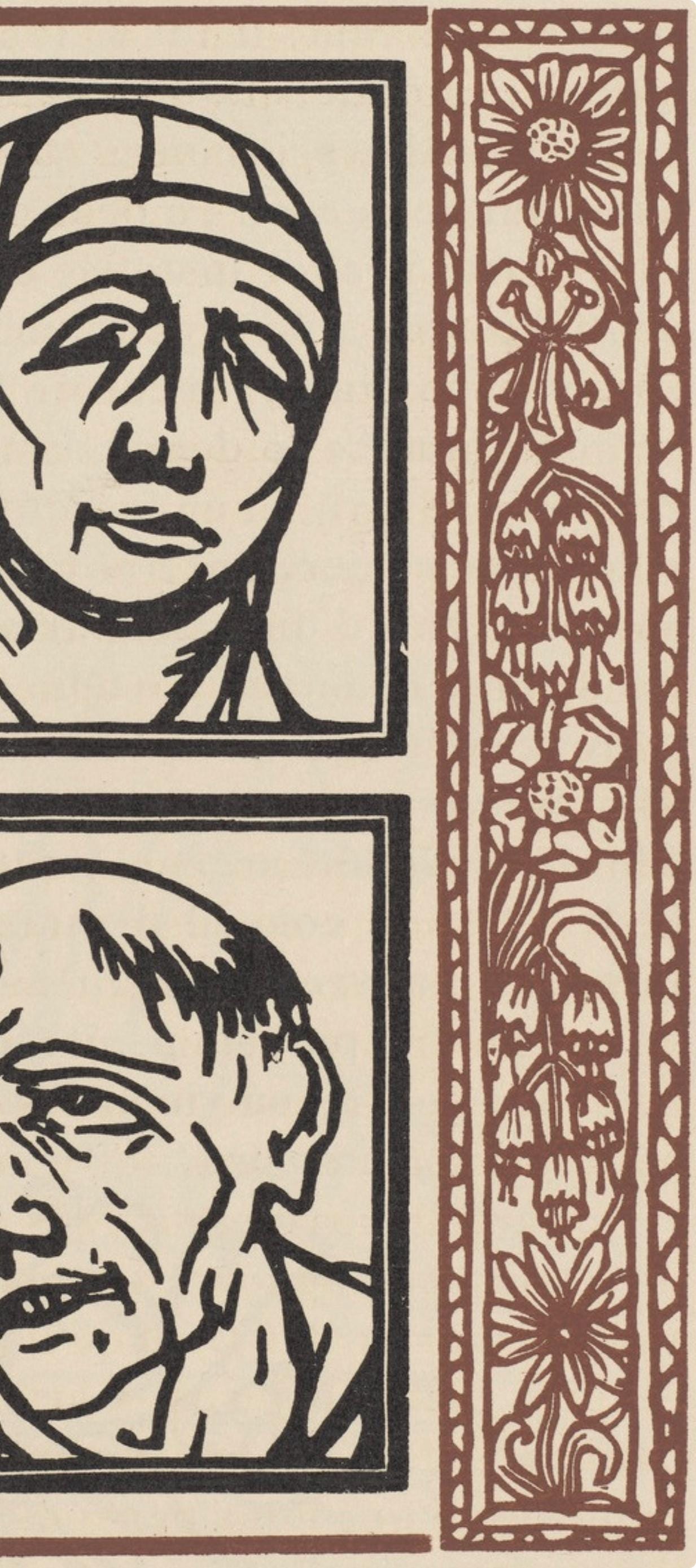 Mile Bernard, Composition (Morane, No. 100), Les Petites Fleurs De St. Franoise, Woodcut