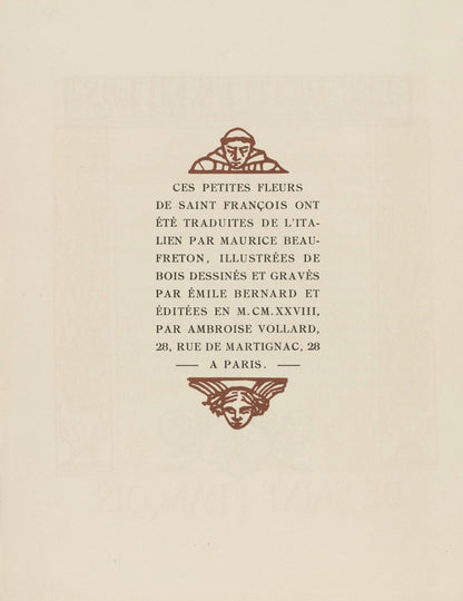 Mile Bernard, Composition (Morane, No. 100), Les Petites Fleurs De St. Franoise, Woodcut