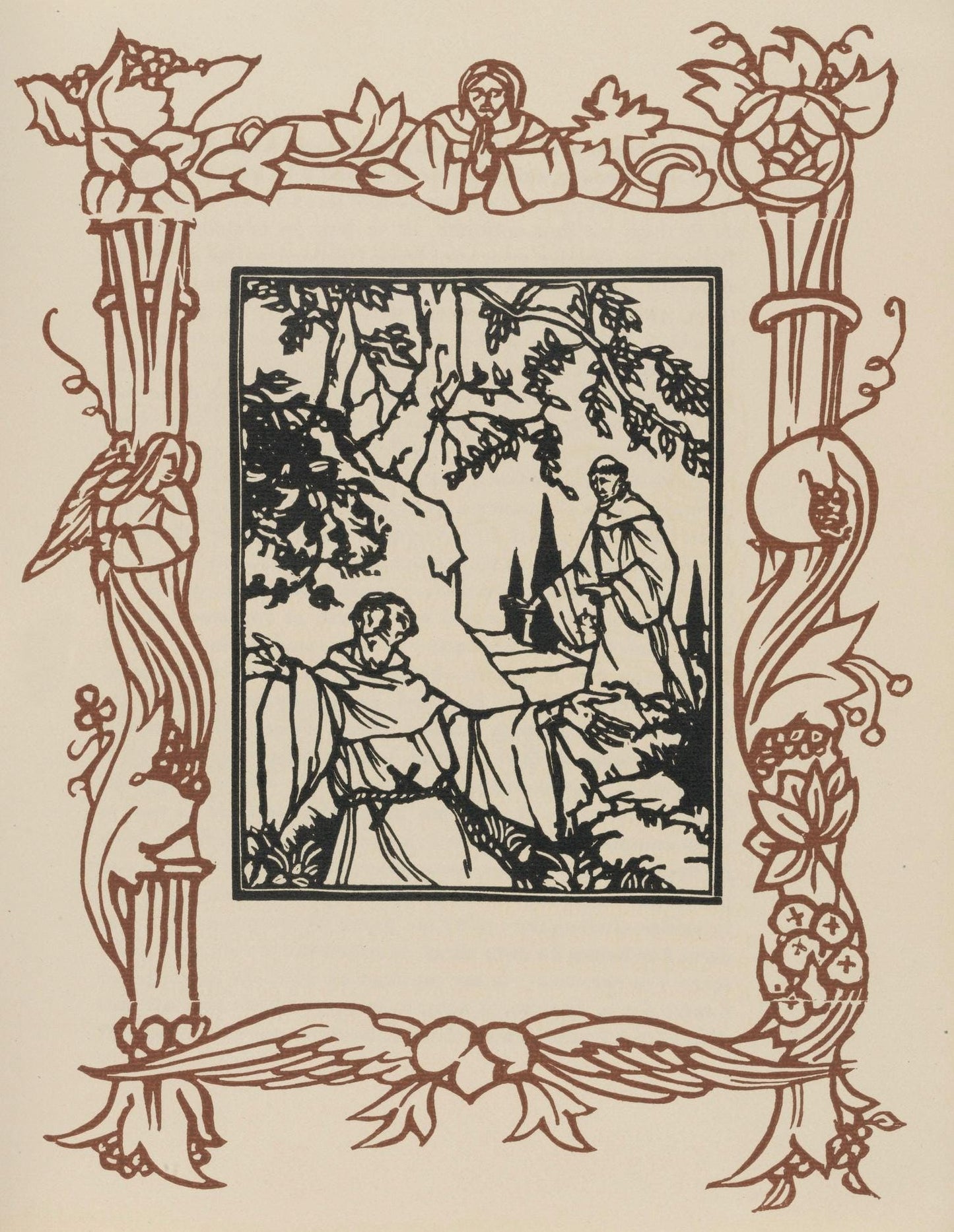 Mile Bernard, Composition (Morane, No. 100), Les Petites Fleurs De St. Franoise, Woodcut