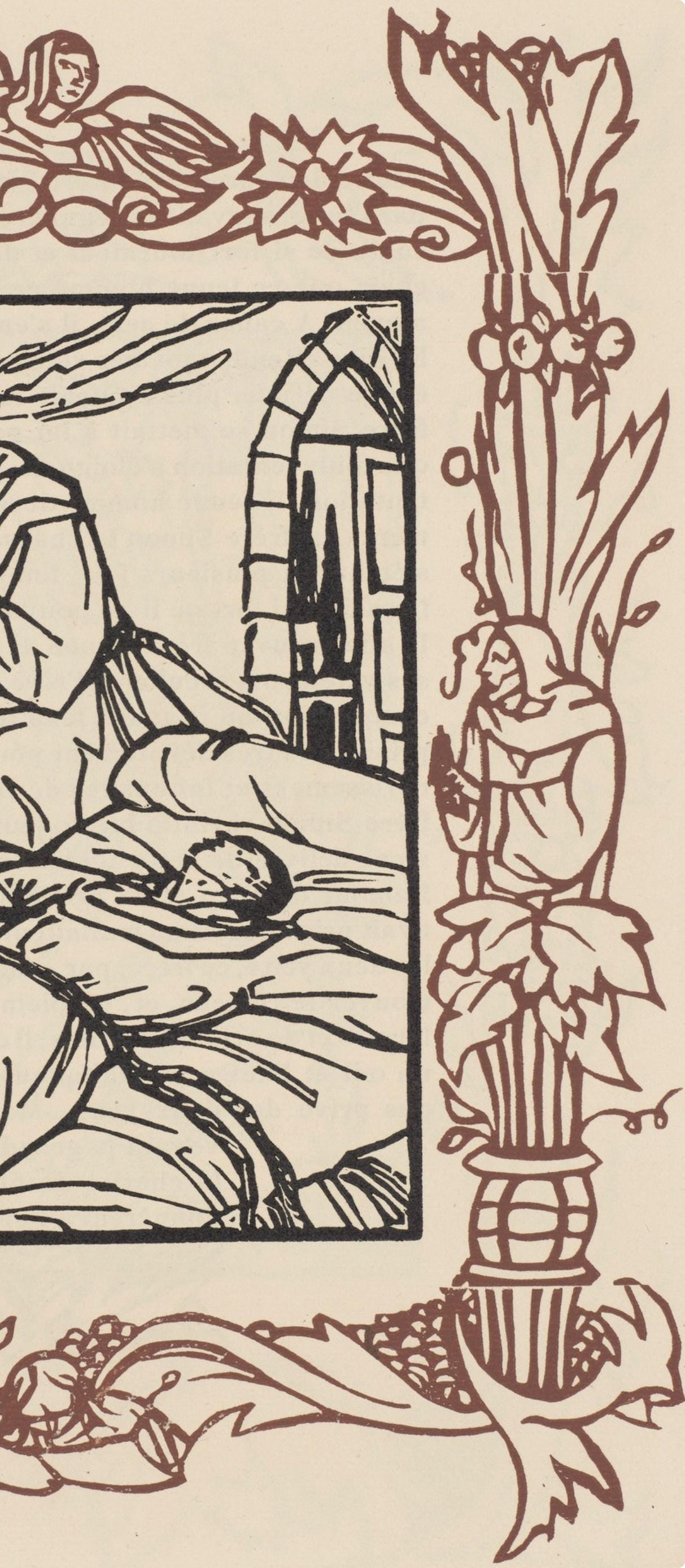 Mile Bernard, Composition (Morane, No. 100), Les Petites Fleurs De St. Franoise, Woodcut