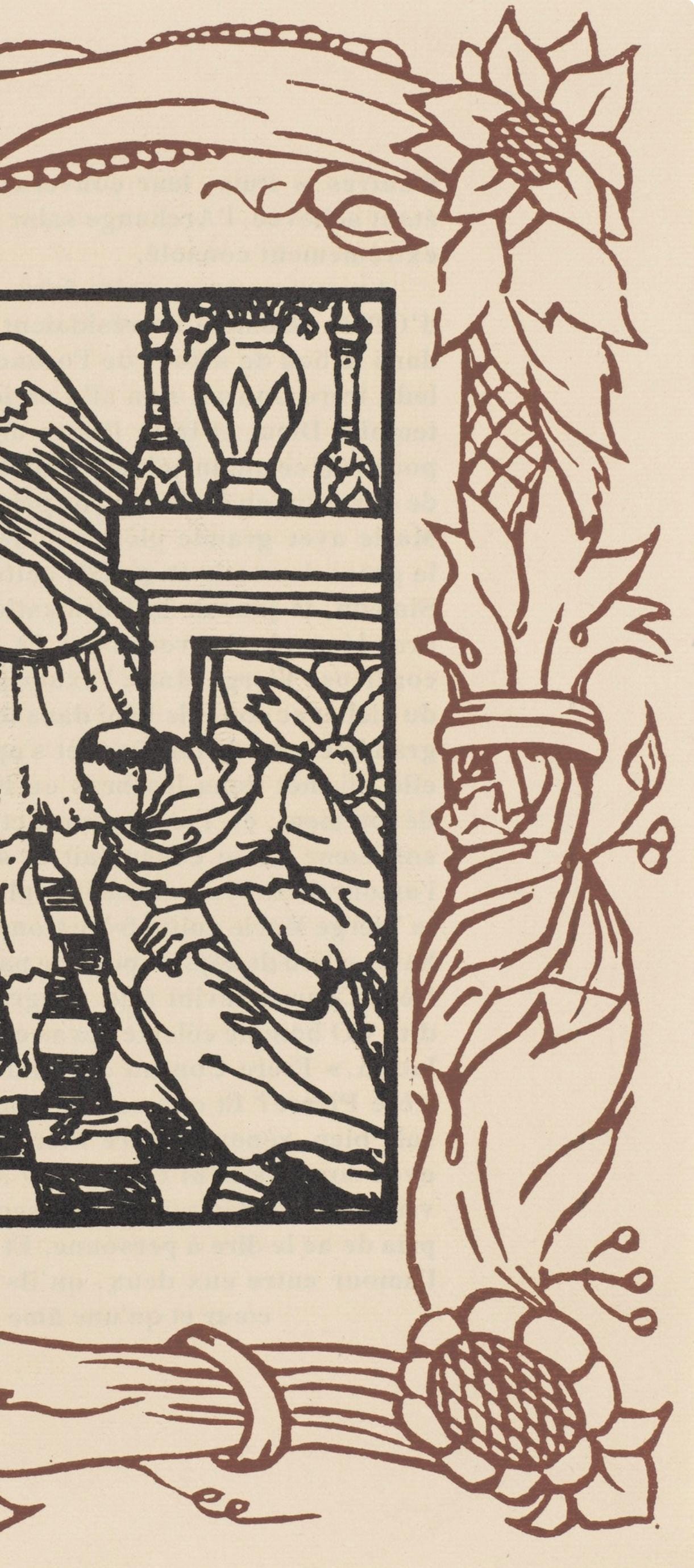 Mile Bernard, Composition (Morane, No. 100), Les Petites Fleurs De St. Franoise, Woodcut