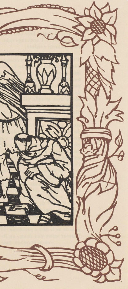 Mile Bernard, Composition (Morane, No. 100), Les Petites Fleurs De St. Franoise, Woodcut