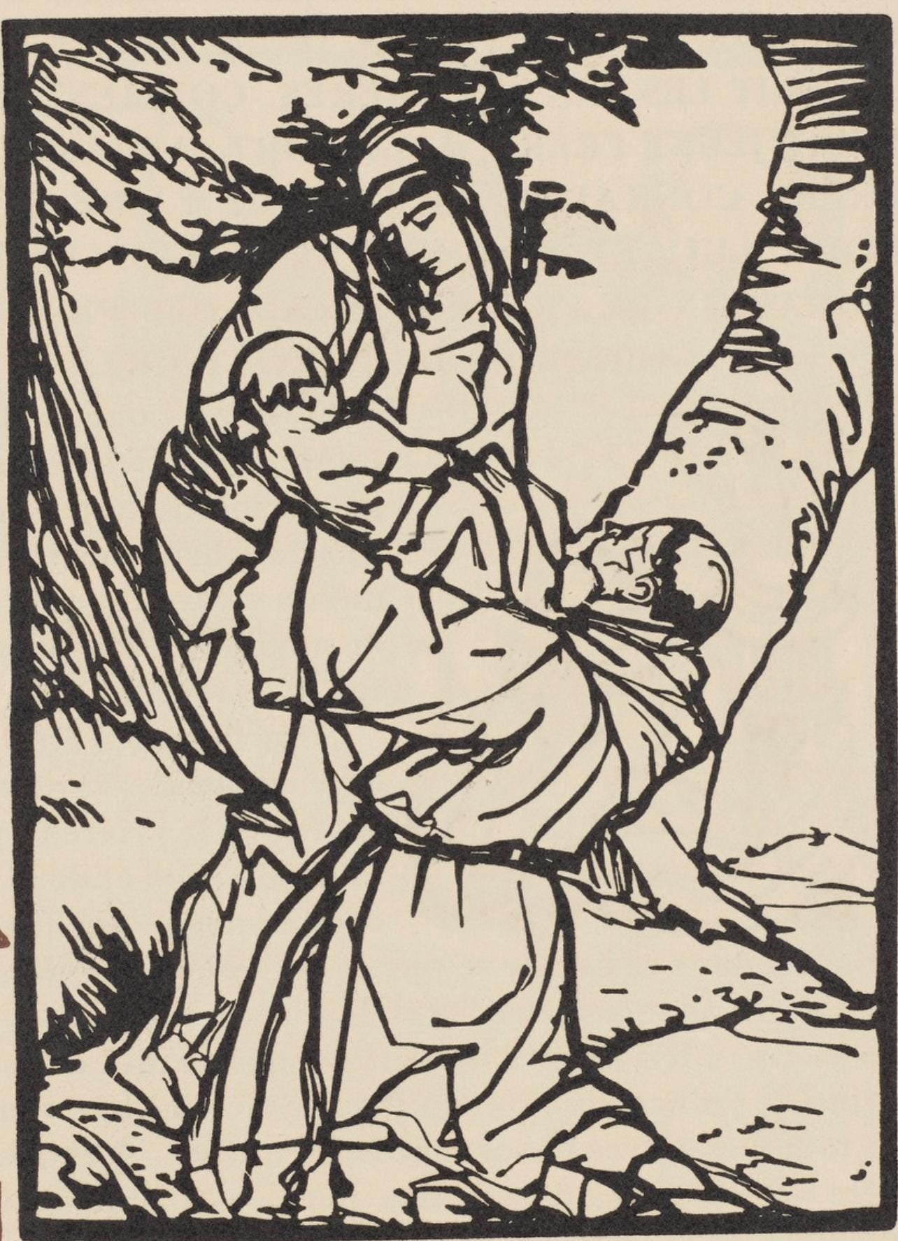 Mile Bernard, Composition (Morane, No. 100), Les Petites Fleurs De St. Franoise, Woodcut