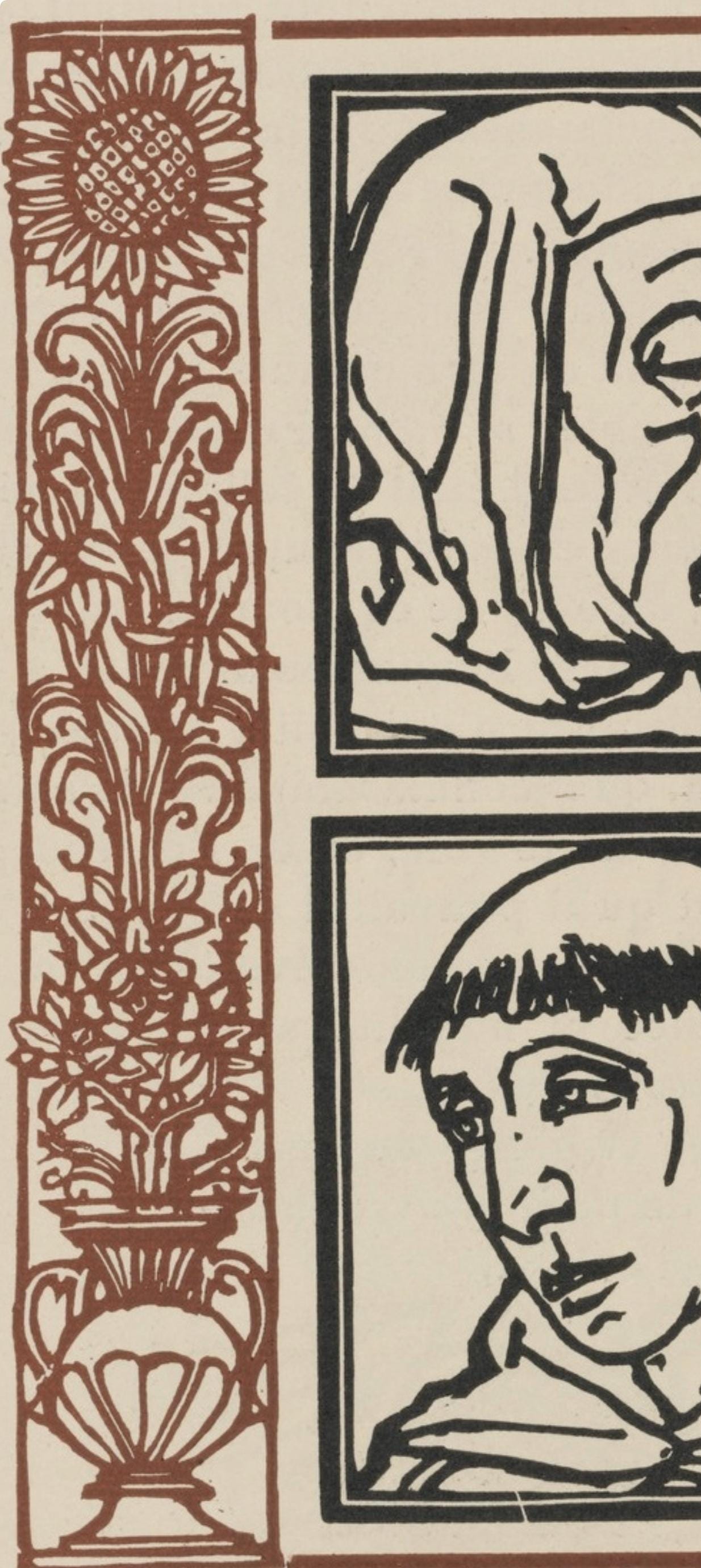 Mile Bernard, Composition (Morane, No. 100), Les Petites Fleurs De St. Franoise, Woodcut